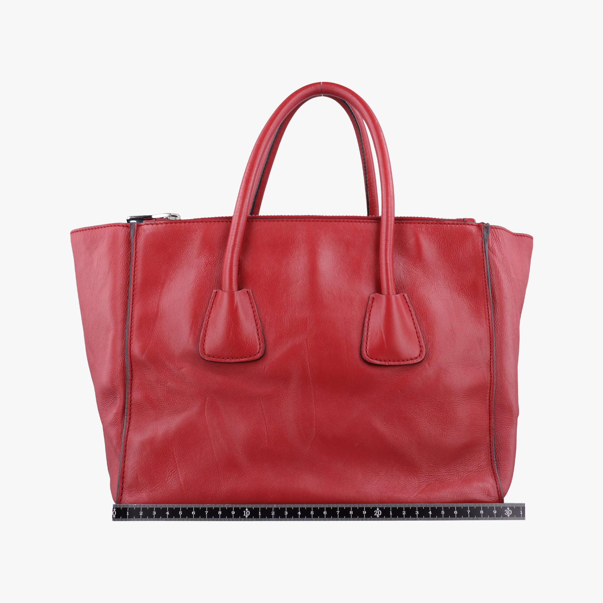 Twin Pocket Winged Tote Red Leather BN2619 117ツイン ポケット ウィング トート レッド レザー BN2619 117