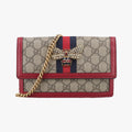 Queen Margaret Beige×Red×Navy PVC coated canvas×leather 476079 クィーンマーガレット ベージュ×レッド×ネイビー PVCコーティングキャンバス×レザー 476079 