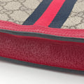 Queen Margaret Beige×Red×Navy PVC coated canvas×leather 476079 クィーンマーガレット ベージュ×レッド×ネイビー PVCコーティングキャンバス×レザー 476079 