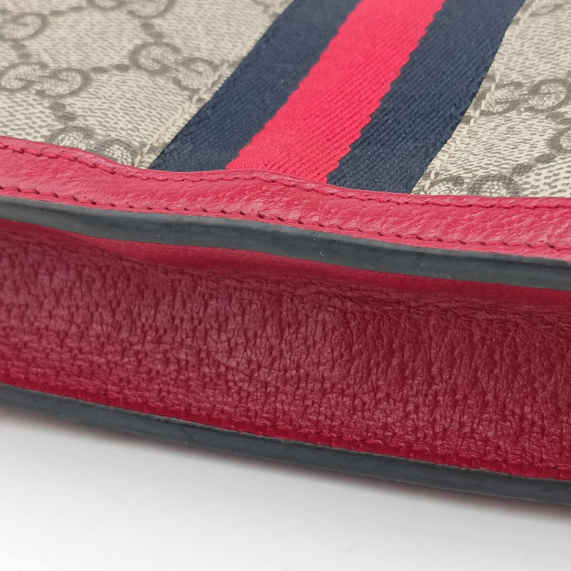 Queen Margaret Beige×Red×Navy PVC coated canvas×leather 476079 クィーンマーガレット ベージュ×レッド×ネイビー PVCコーティングキャンバス×レザー 476079 
