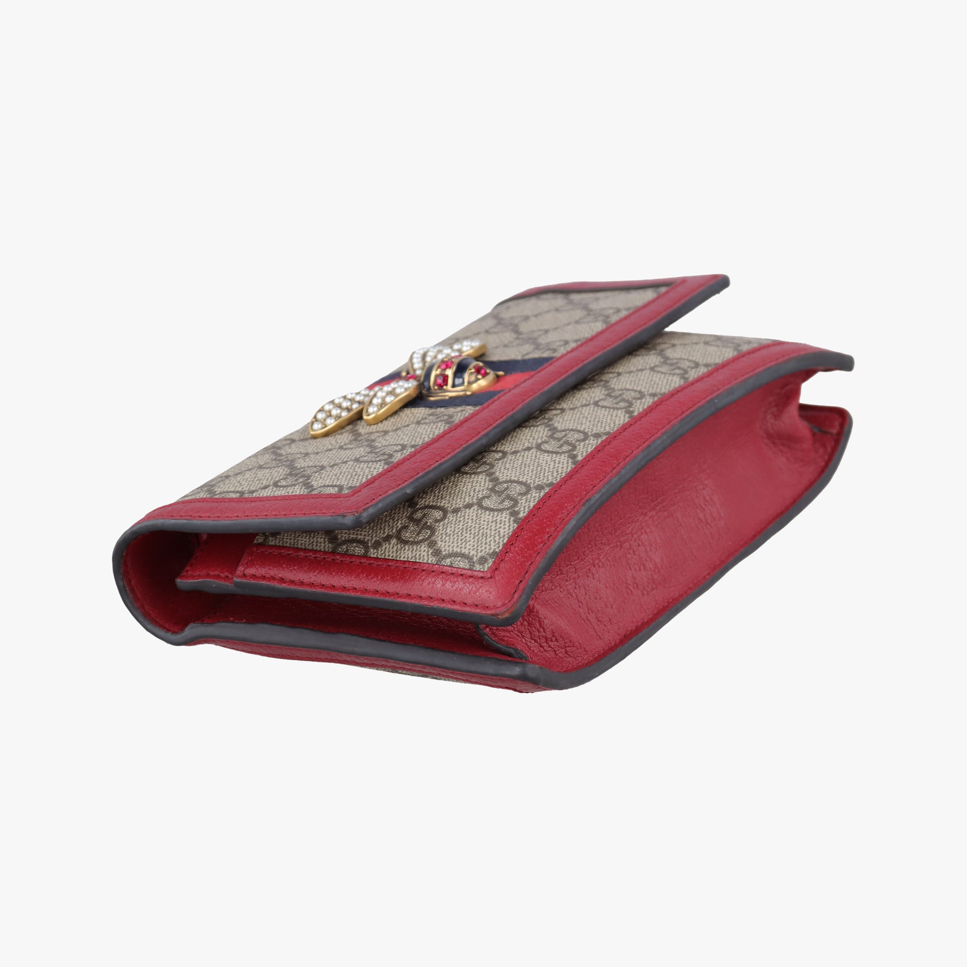Queen Margaret Beige×Red×Navy PVC coated canvas×leather 476079 クィーンマーガレット ベージュ×レッド×ネイビー PVCコーティングキャンバス×レザー 476079 