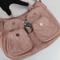 Lovely Trotter Pink Cotton Canvas × Leather 08-BO-1026ラブリー トロッター ピンク コットンキャンバス ×レザー 08-BO-1026