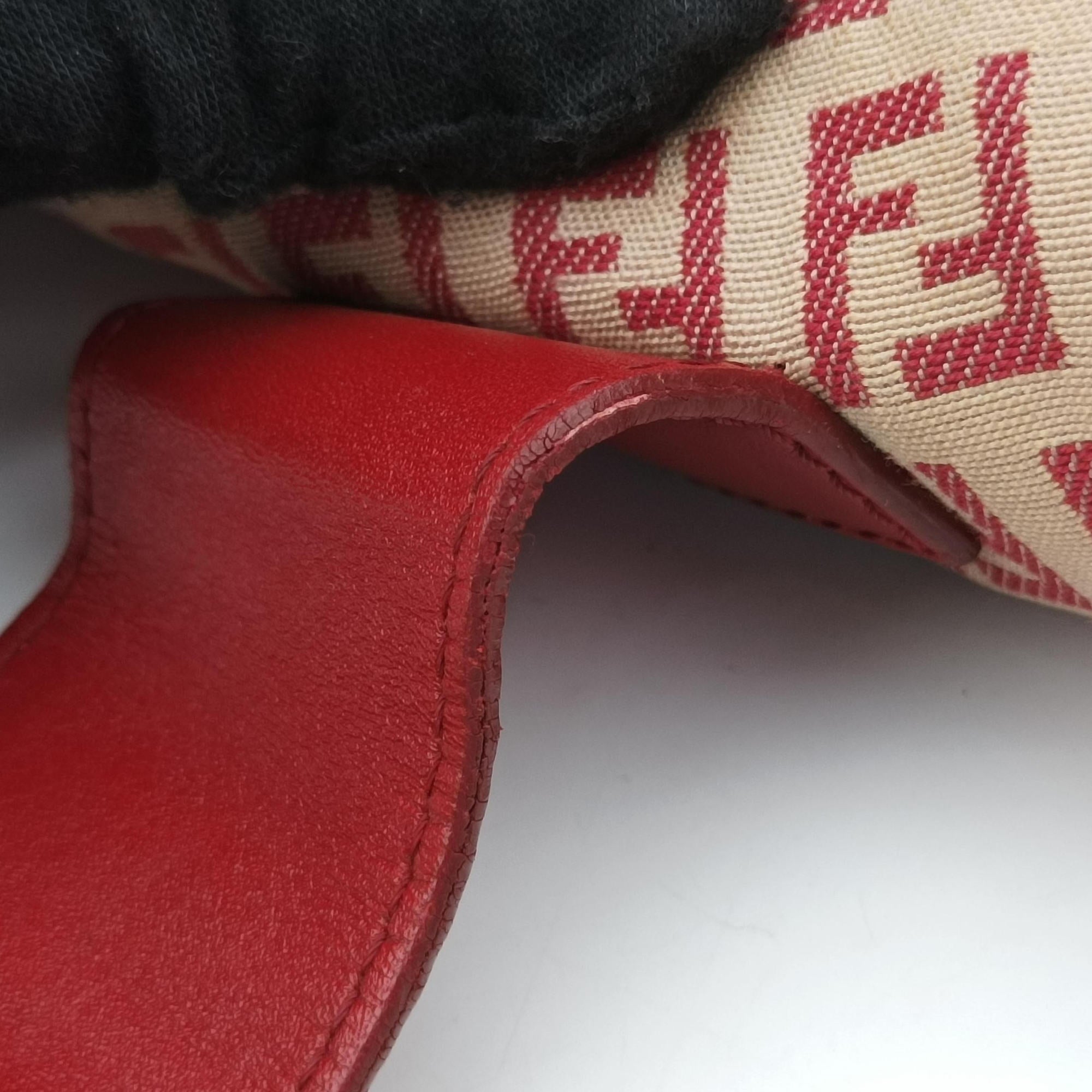Zucchino Beige x Red canvas xLeather 8BR036 2354/8BR036/LPN/049ズッキーノ柄 ベージュ×レッド キャンバス x レザー 8BR036 2354/8BR036/LPN/049