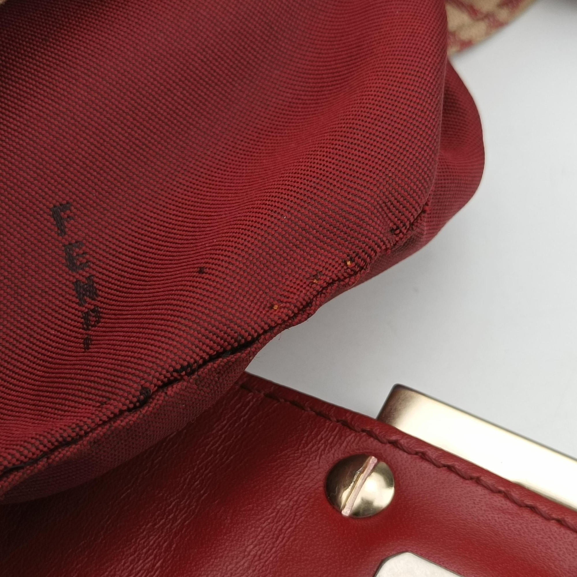 Zucchino Beige x Red canvas xLeather 8BR036 2354/8BR036/LPN/049ズッキーノ柄 ベージュ×レッド キャンバス x レザー 8BR036 2354/8BR036/LPN/049