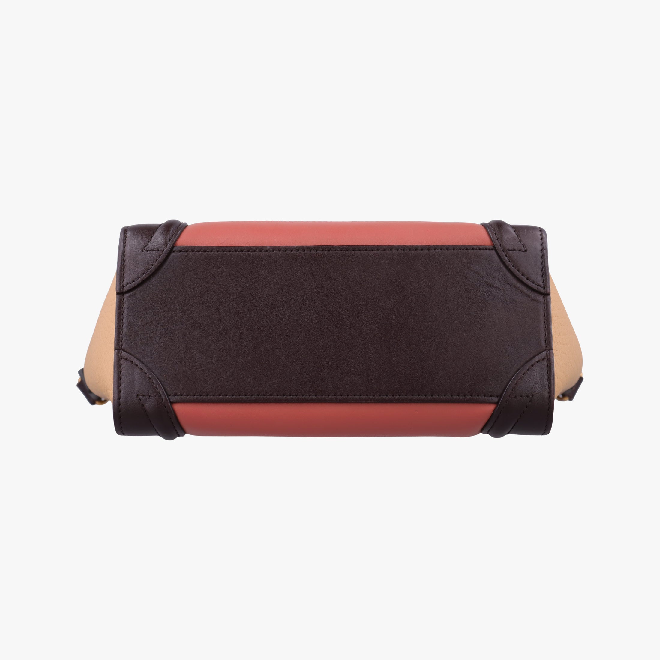 luggage nano shopper Pink beige×brown×black Leather F-CU-1185ラゲージナノショッパー ピンクベージュ×ブラウン×ブラック レザー F-CU-1185