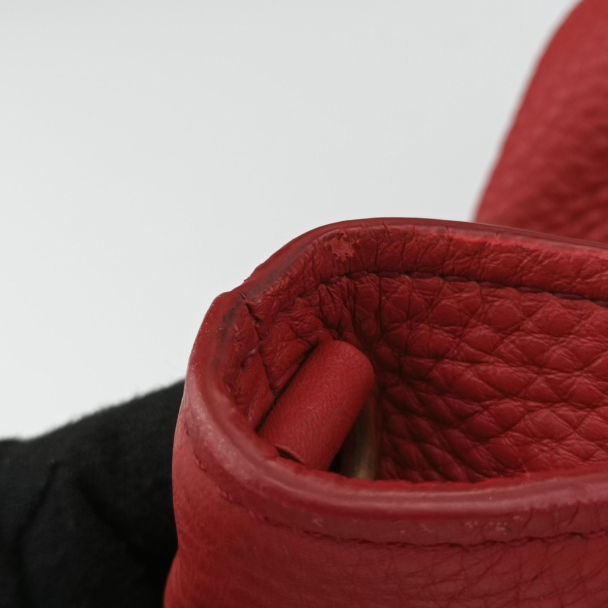 Vitello Phoenix Red Leather BN1713 158/Bヴィテロ フェニックス レッド レザー BN1713 158/B