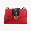 Sylvie Red×navy Leather 421882 C020405811シルヴィ レッド×ネイビー レザー 421882 C020405811