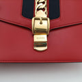 Sylvie Red×navy Leather 421882 C020405811シルヴィ レッド×ネイビー レザー 421882 C020405811