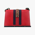 Sylvie Red×navy Leather 421882 C020405811シルヴィ レッド×ネイビー レザー 421882 C020405811