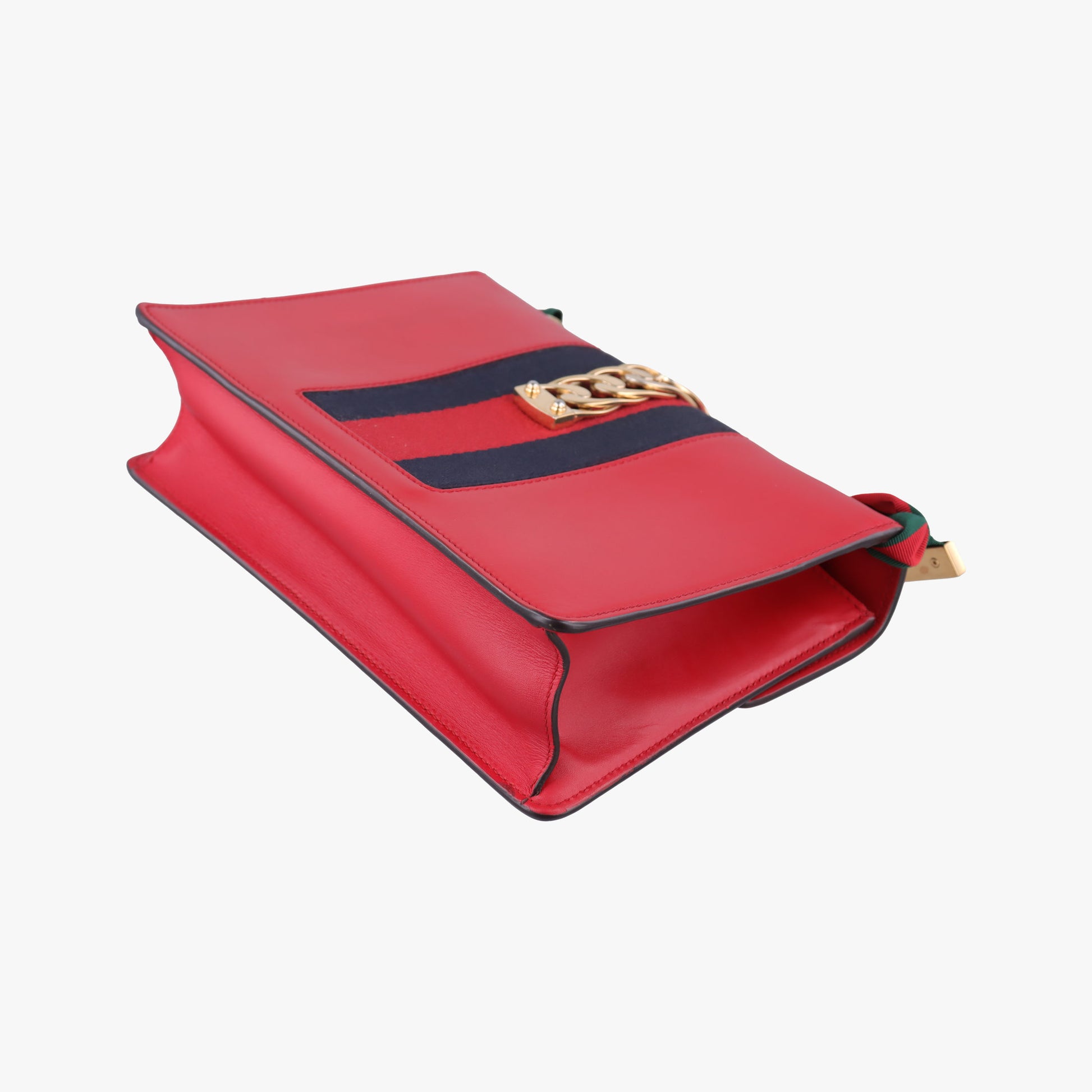 Sylvie Red×navy Leather 421882 C020405811シルヴィ レッド×ネイビー レザー 421882 C020405811