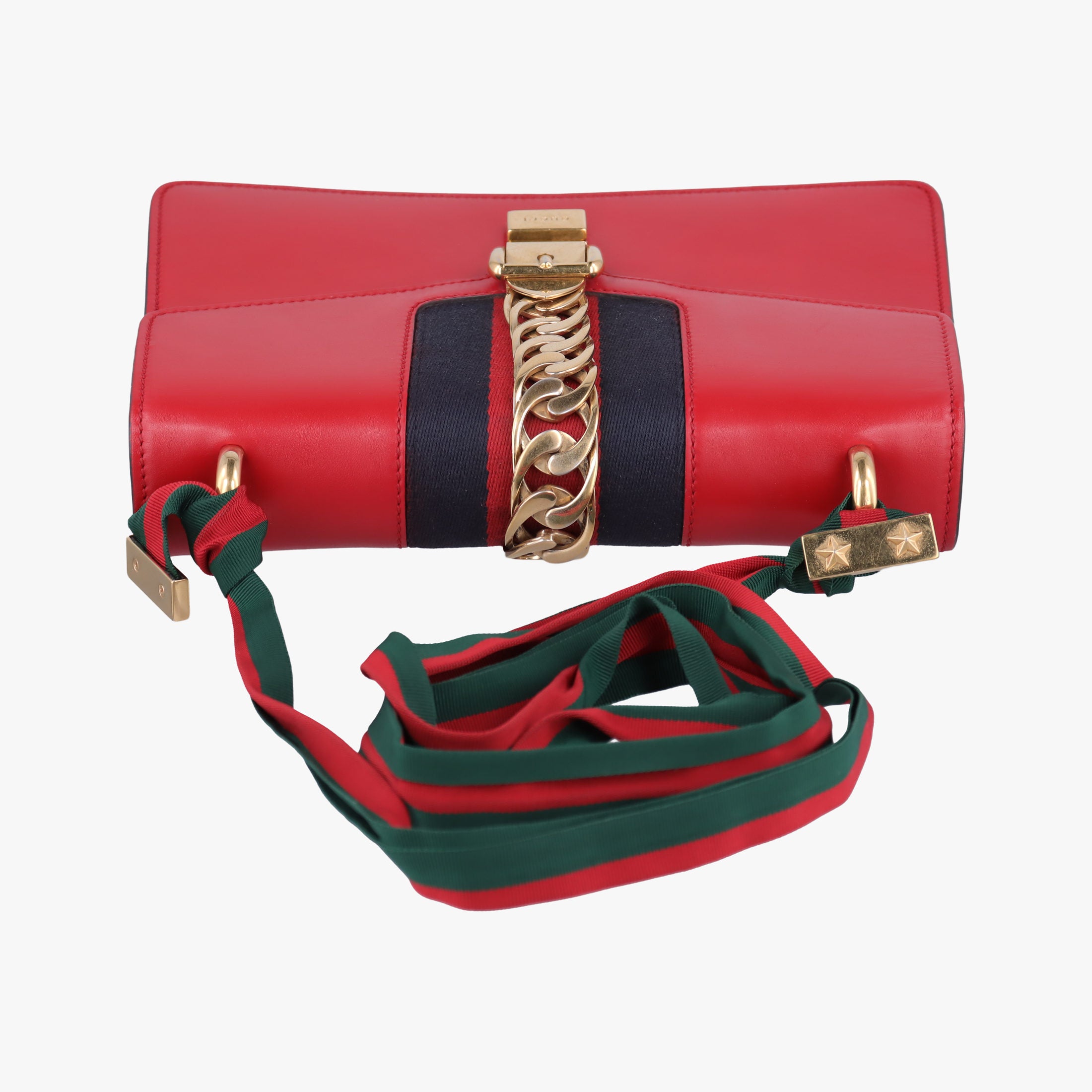 Sylvie Red×navy Leather 421882 C020405811シルヴィ レッド×ネイビー レザー 421882 C020405811