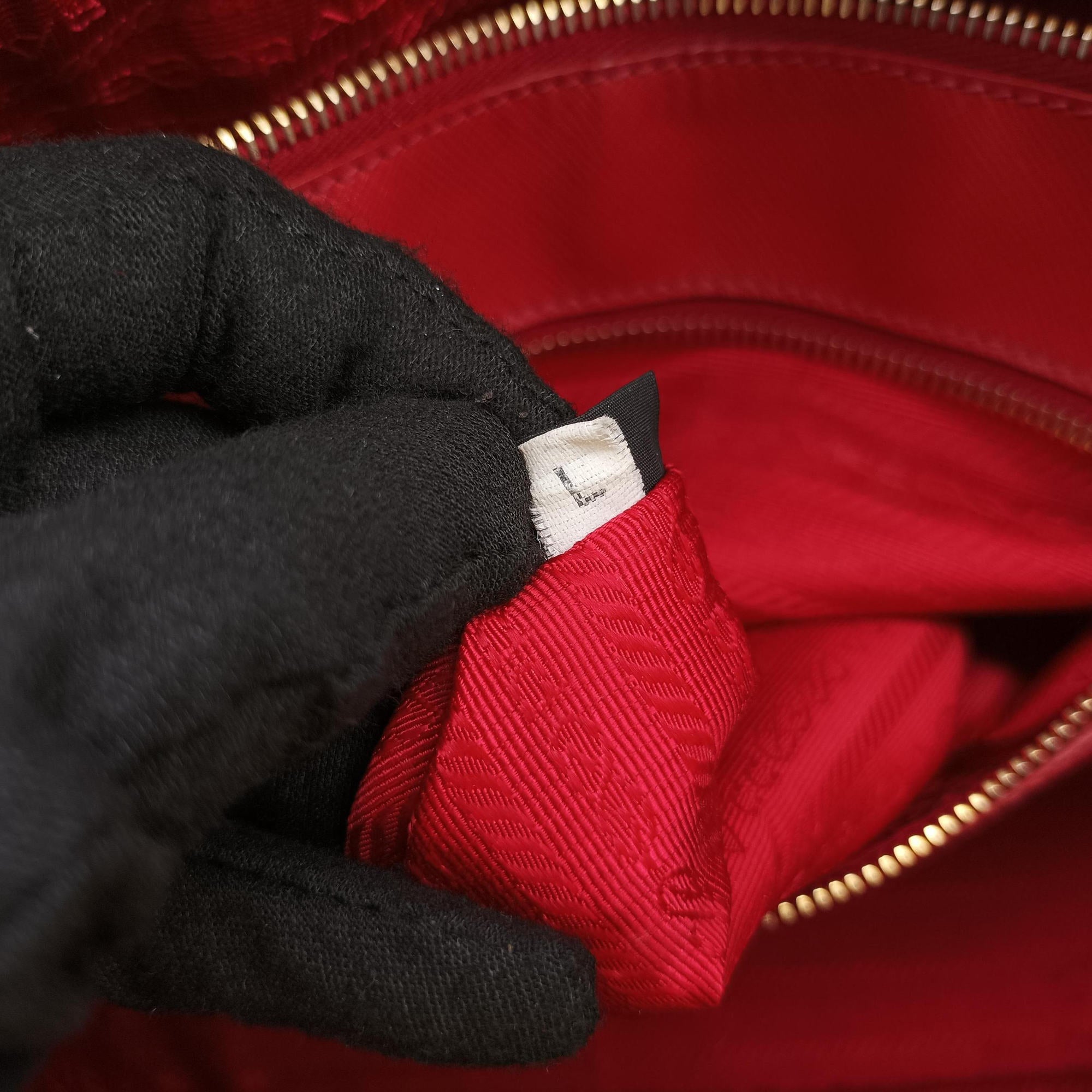 Galleria Red SAFFIANO Leather BN1786 7 Lガレリア レッド サフィアーノレザー BN1786 7 L