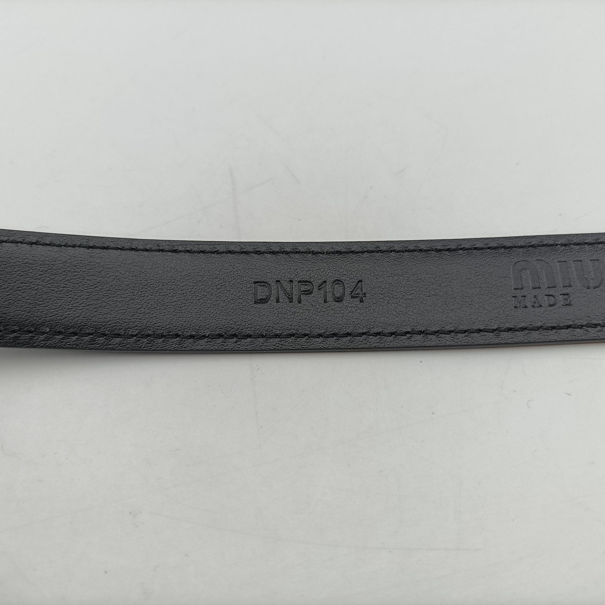 logo Black leather DNP104ロゴ ブラック レザー DNP104