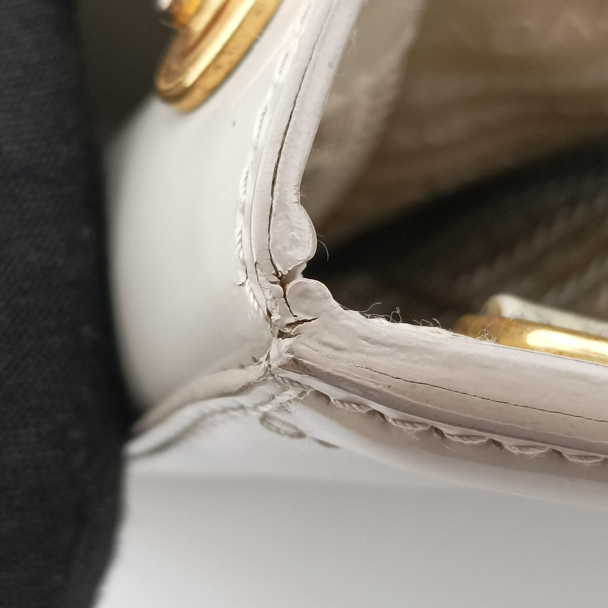Parabole Tote White Patent 14 VIパラボラトート ホワイト パテント 14 VI
