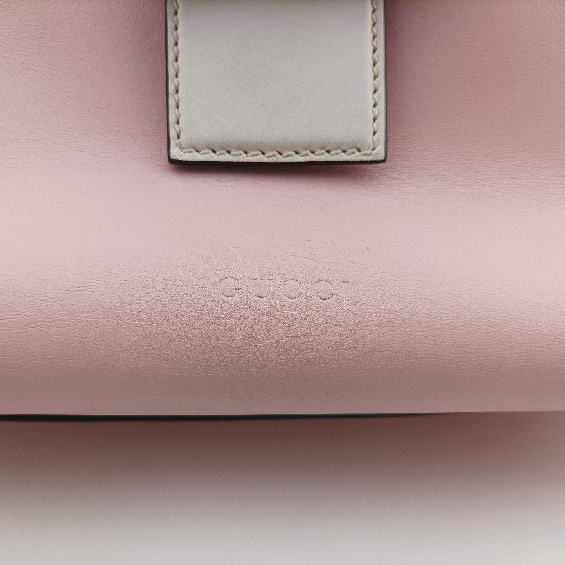 Nimfair Bamboo Pink x white Leather 453756 C020923025ニムフェア バンブー ピンクxホワイト レザー 453756 C020923025
