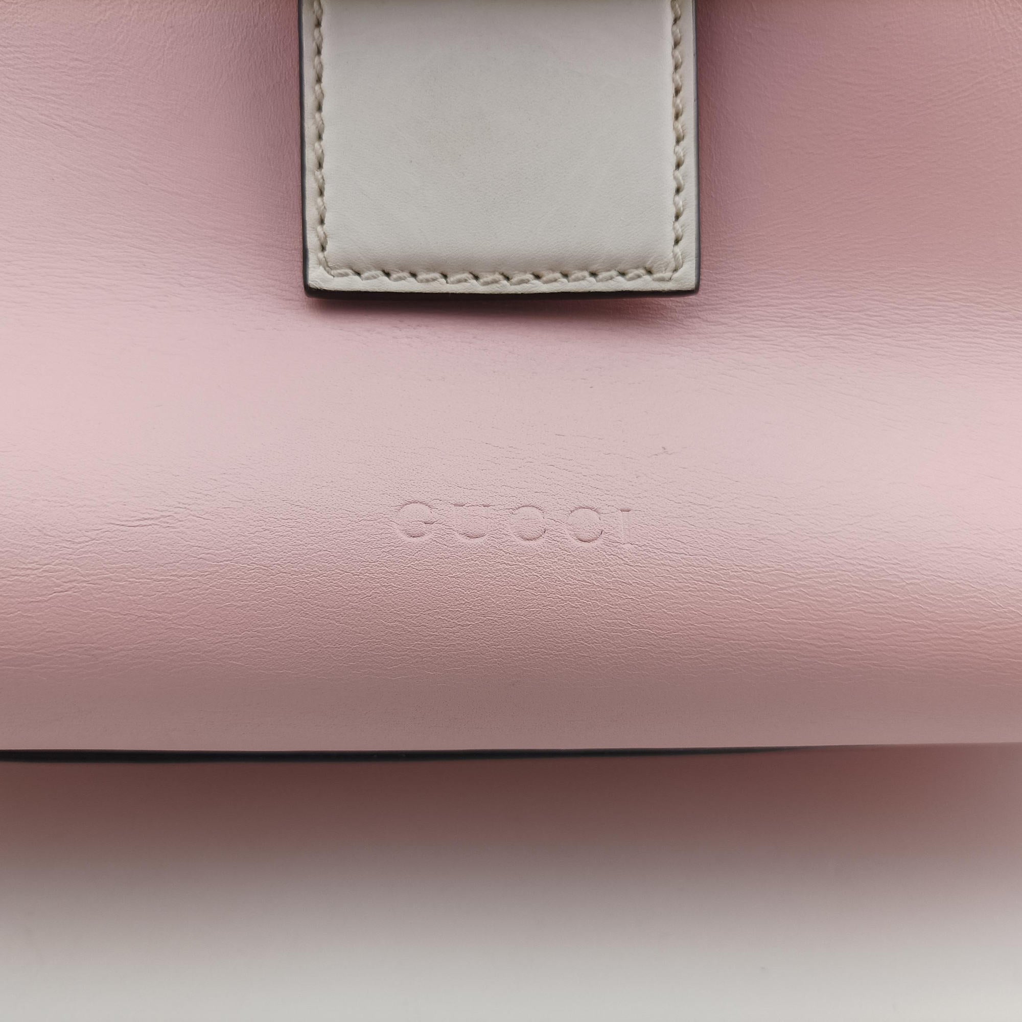Nimfair Bamboo Pink x white Leather 453756 C020923025ニムフェア バンブー ピンクxホワイト レザー 453756 C020923025