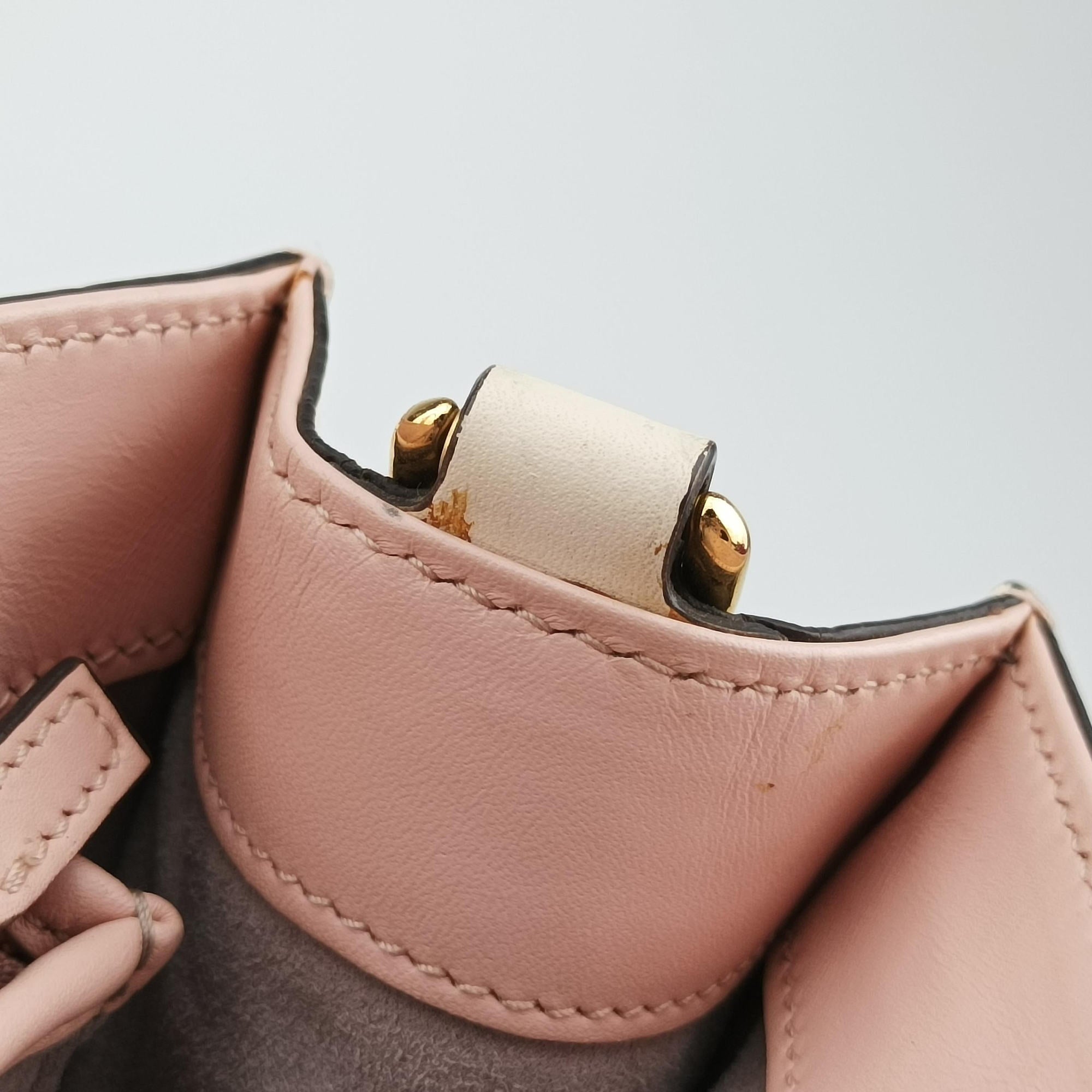 Nimfair Bamboo Pink x white Leather 453756 C020923025ニムフェア バンブー ピンクxホワイト レザー 453756 C020923025