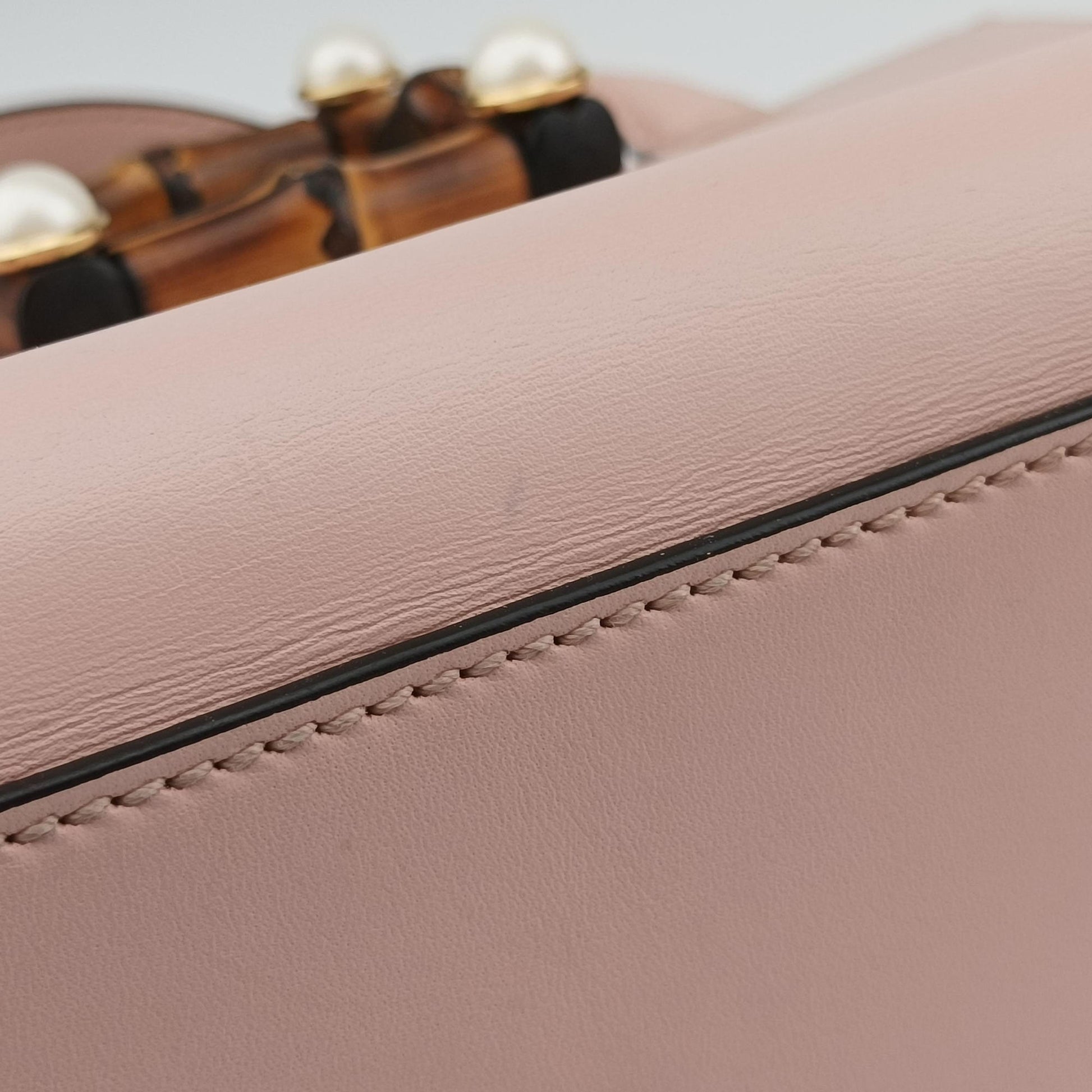 Nimfair Bamboo Pink x white Leather 453756 C020923025ニムフェア バンブー ピンクxホワイト レザー 453756 C020923025