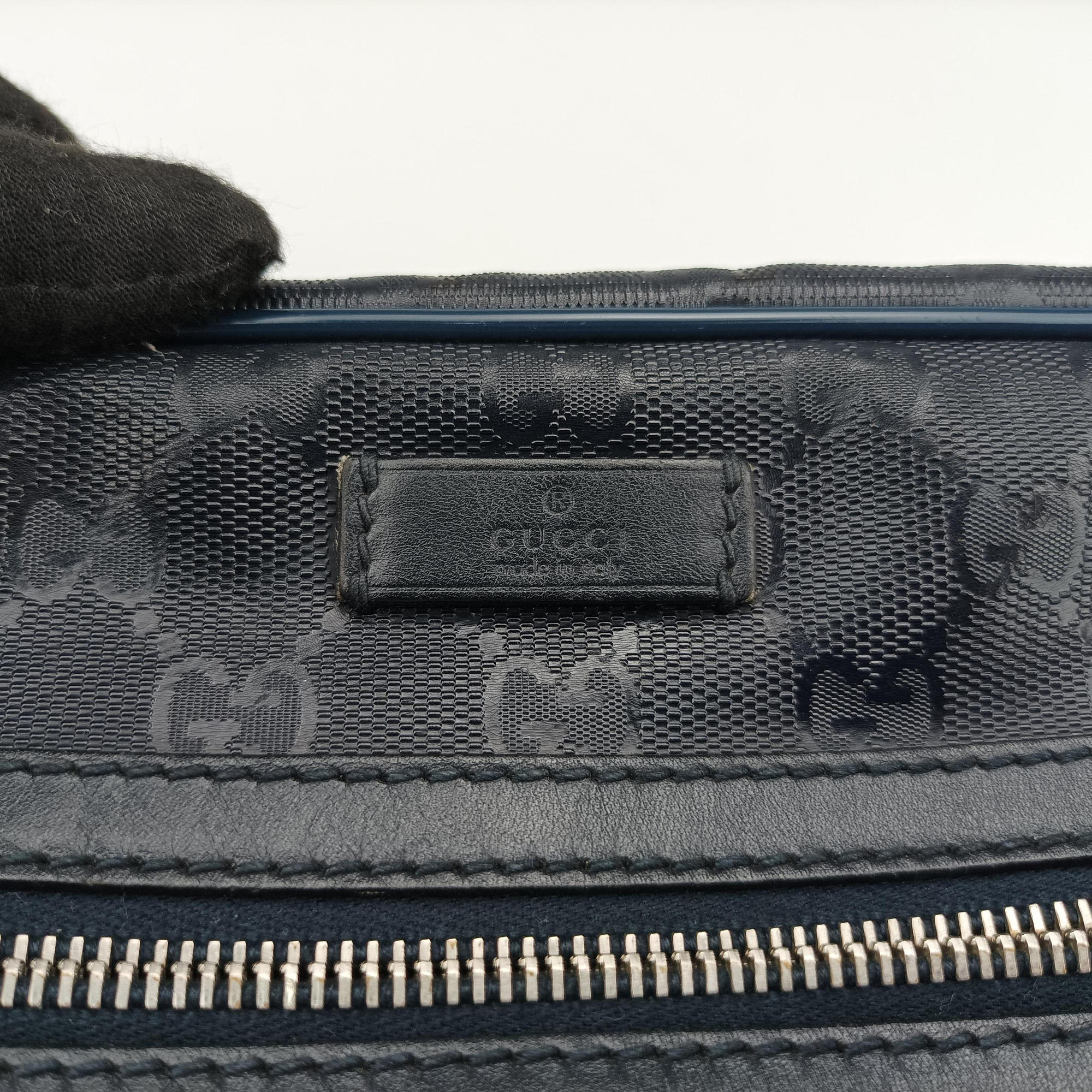 GG Imprime Messenger Navy PVC coated canvas 201448 I9747050GGインプリメ メッセンジャー ネイビー PVCコーティングキャンバス 201448 I9747050