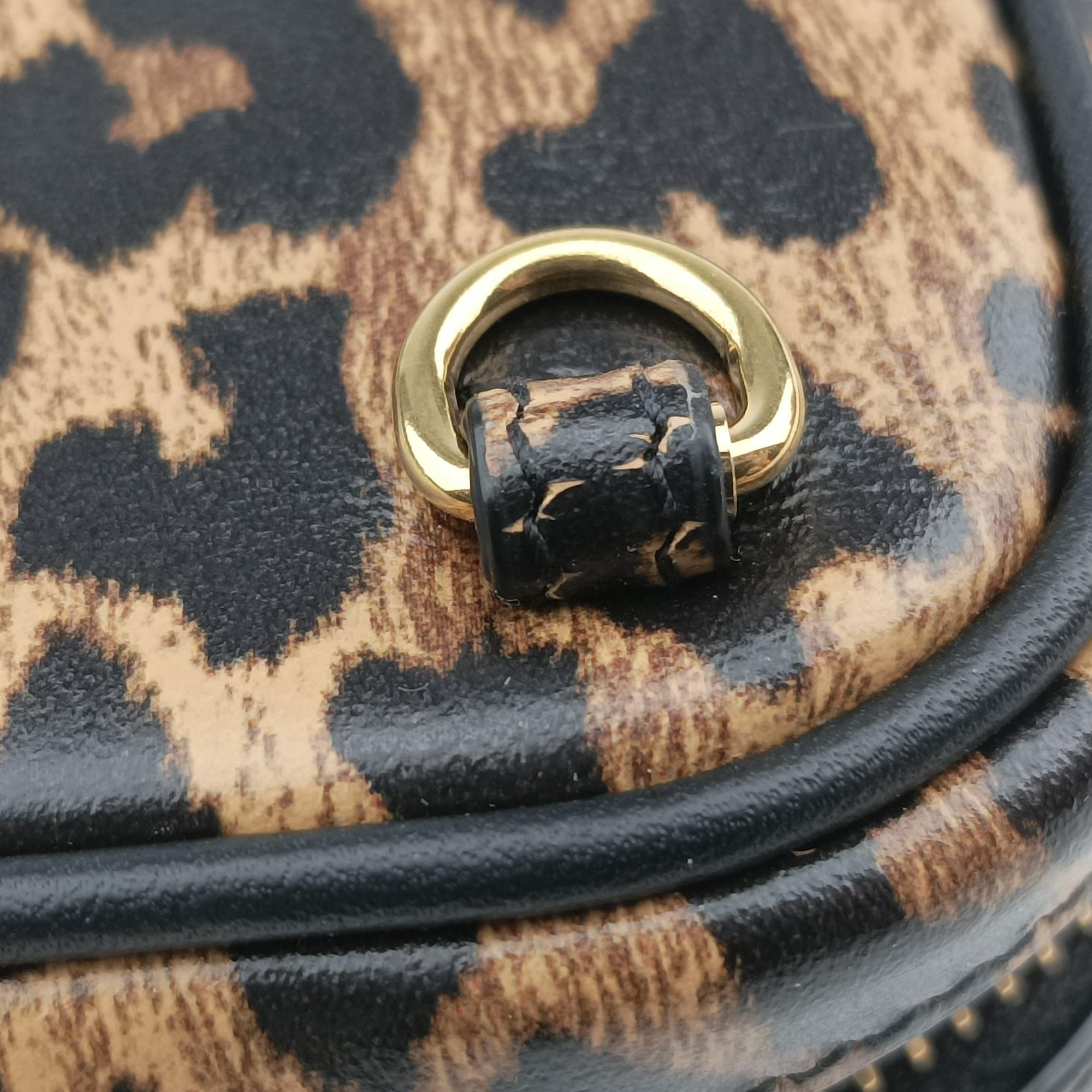 Baby Lou Leopard Print Heart Black×Leopard Leather 650170 BRS650170.1020ベイビールー ブラック×レオパード レザー 650170 BRS650170.1020