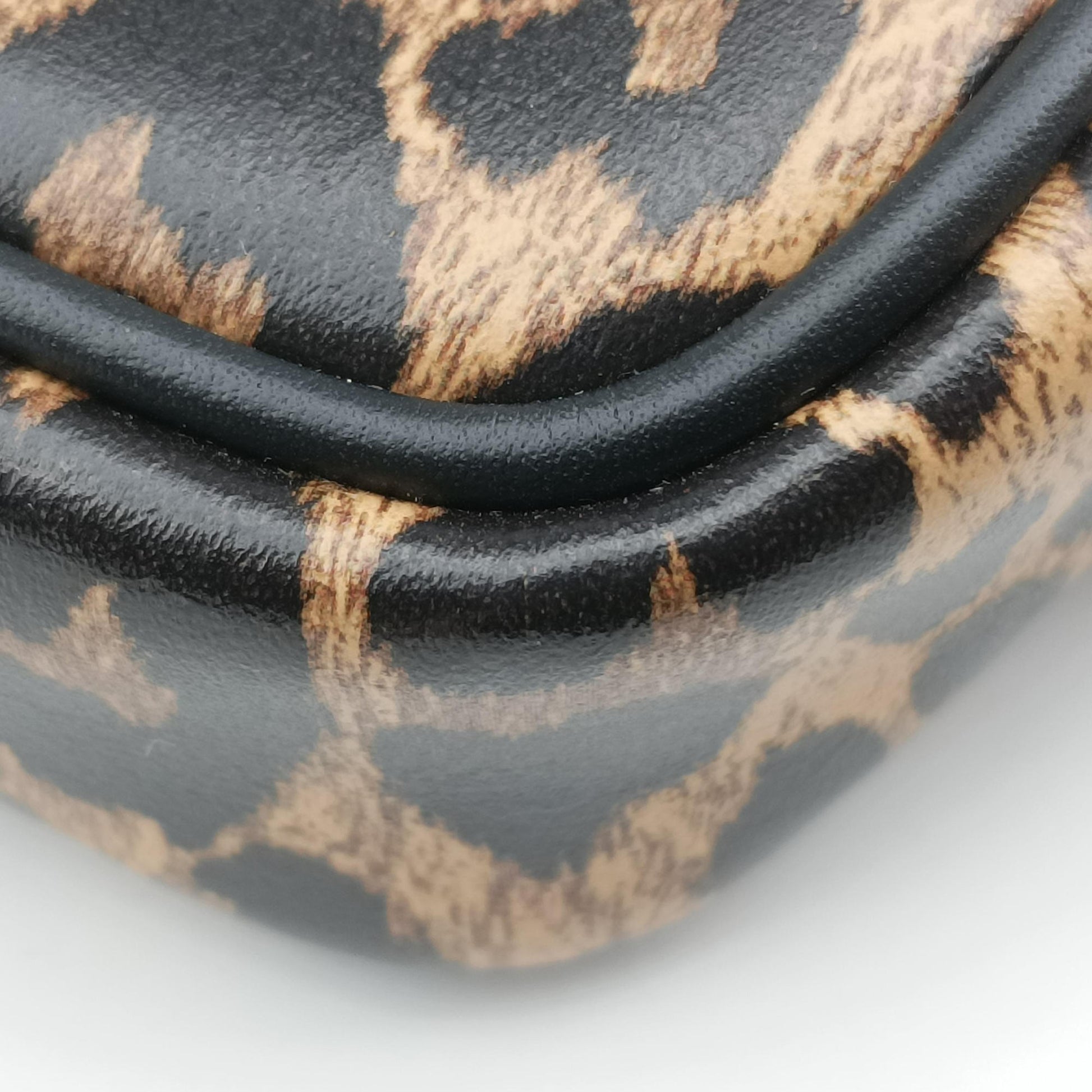 Baby Lou Leopard Print Heart Black×Leopard Leather 650170 BRS650170.1020ベイビールー ブラック×レオパード レザー 650170 BRS650170.1020