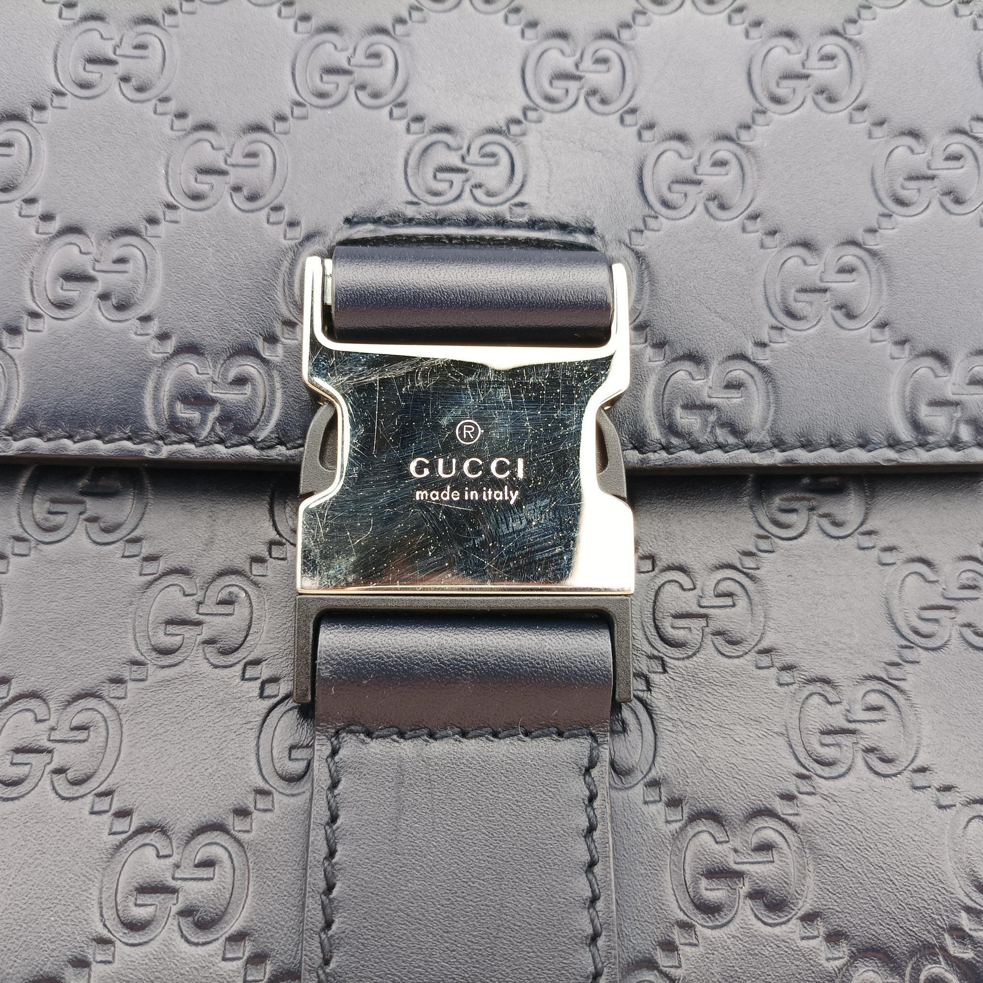 GG Plus GG Supreme Navy Leather 406368 G021229625GGプラス GGスプリーム ネイビー レザー 406368 G021229625
