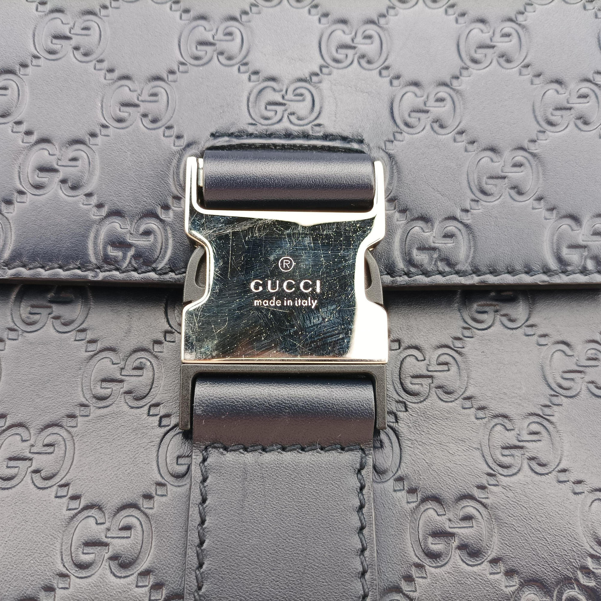 GG Plus GG Supreme Navy Leather 406368 G021229625GGプラス GGスプリーム ネイビー レザー 406368 G021229625