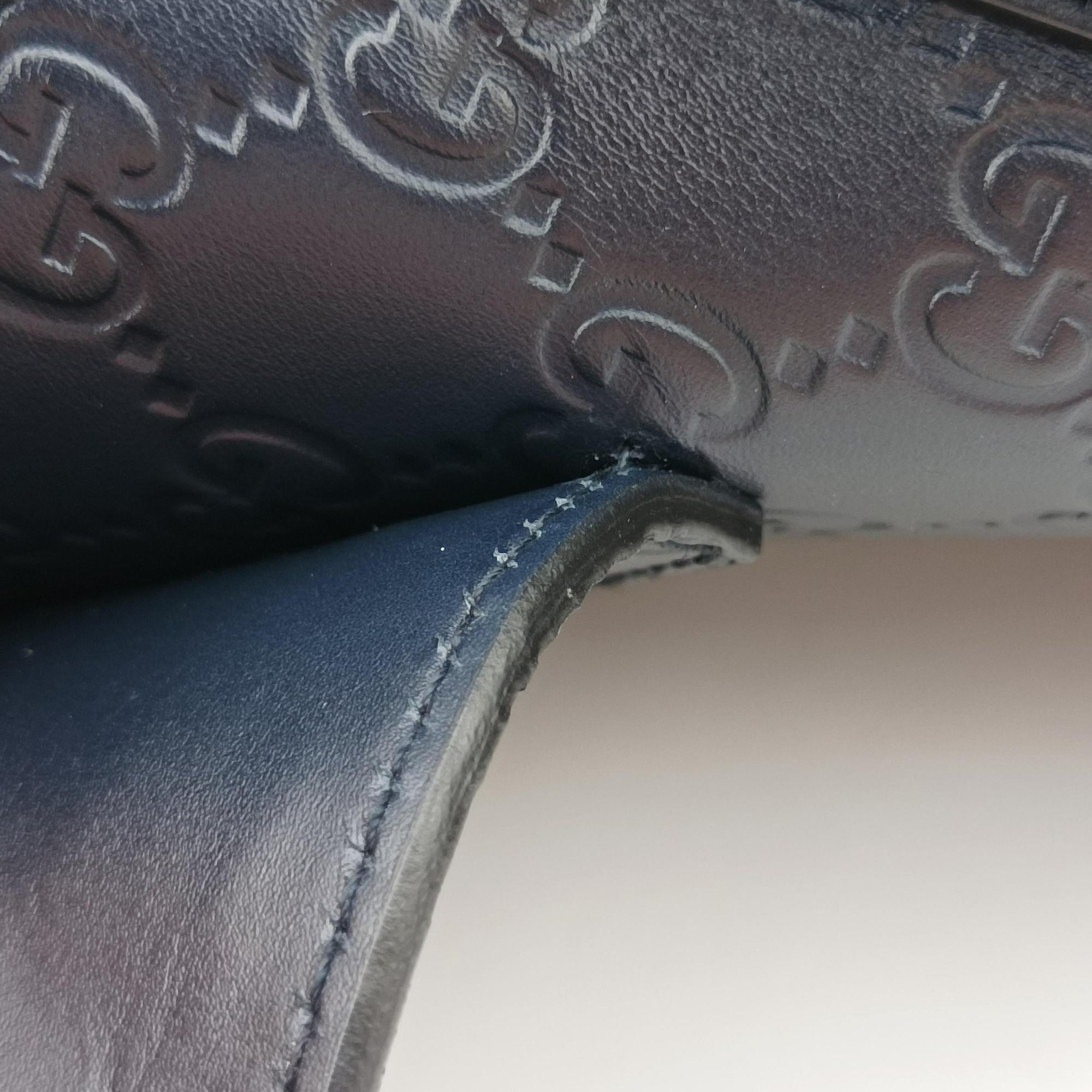 GG Plus GG Supreme Navy Leather 406368 G021229625GGプラス GGスプリーム ネイビー レザー 406368 G021229625