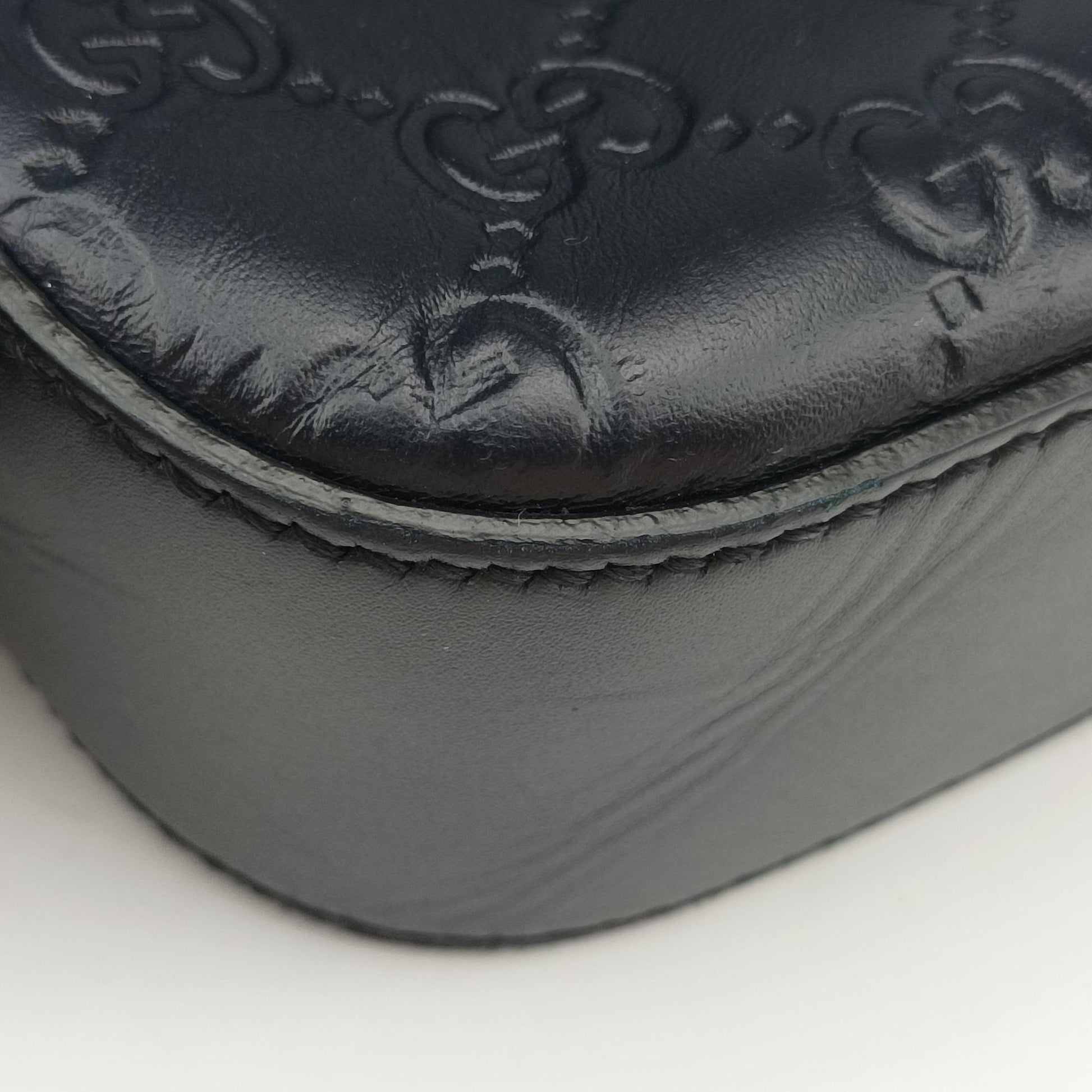 GG Plus GG Supreme Navy Leather 406368 G021229625GGプラス GGスプリーム ネイビー レザー 406368 G021229625