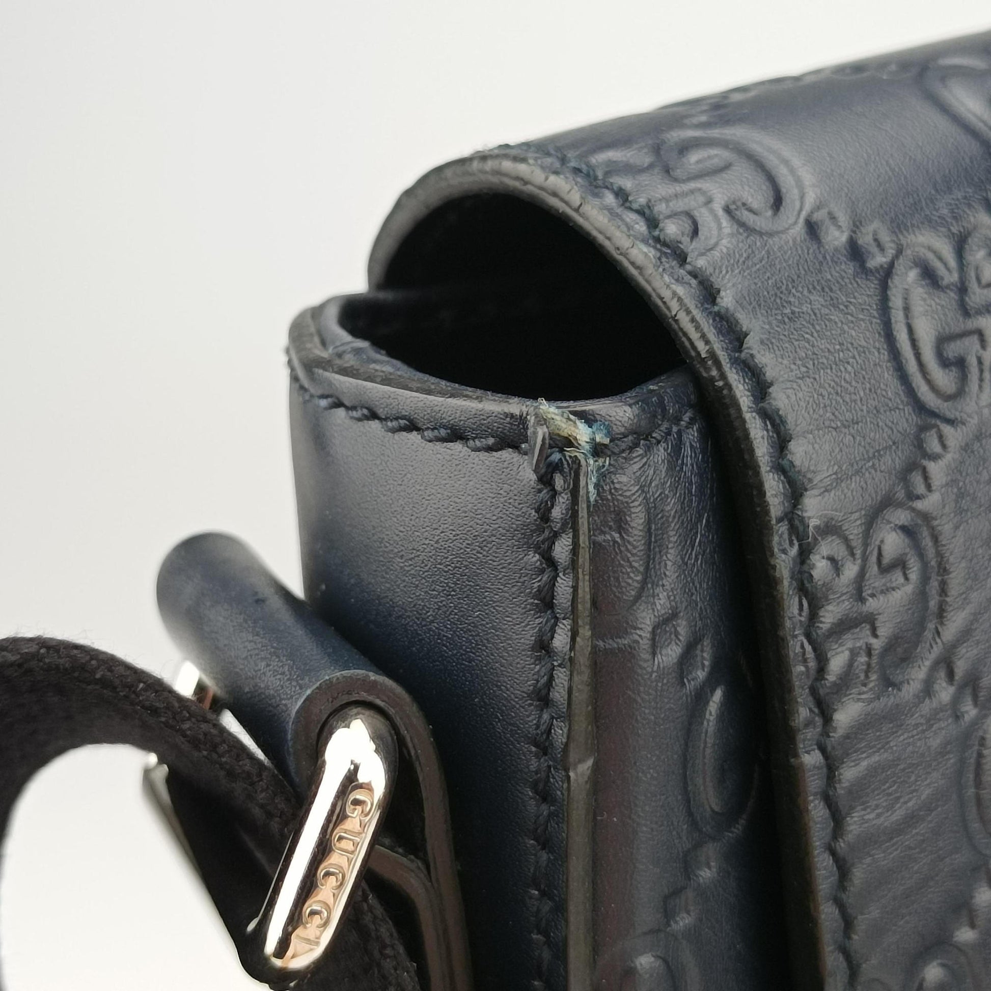 GG Plus GG Supreme Navy Leather 406368 G021229625GGプラス GGスプリーム ネイビー レザー 406368 G021229625
