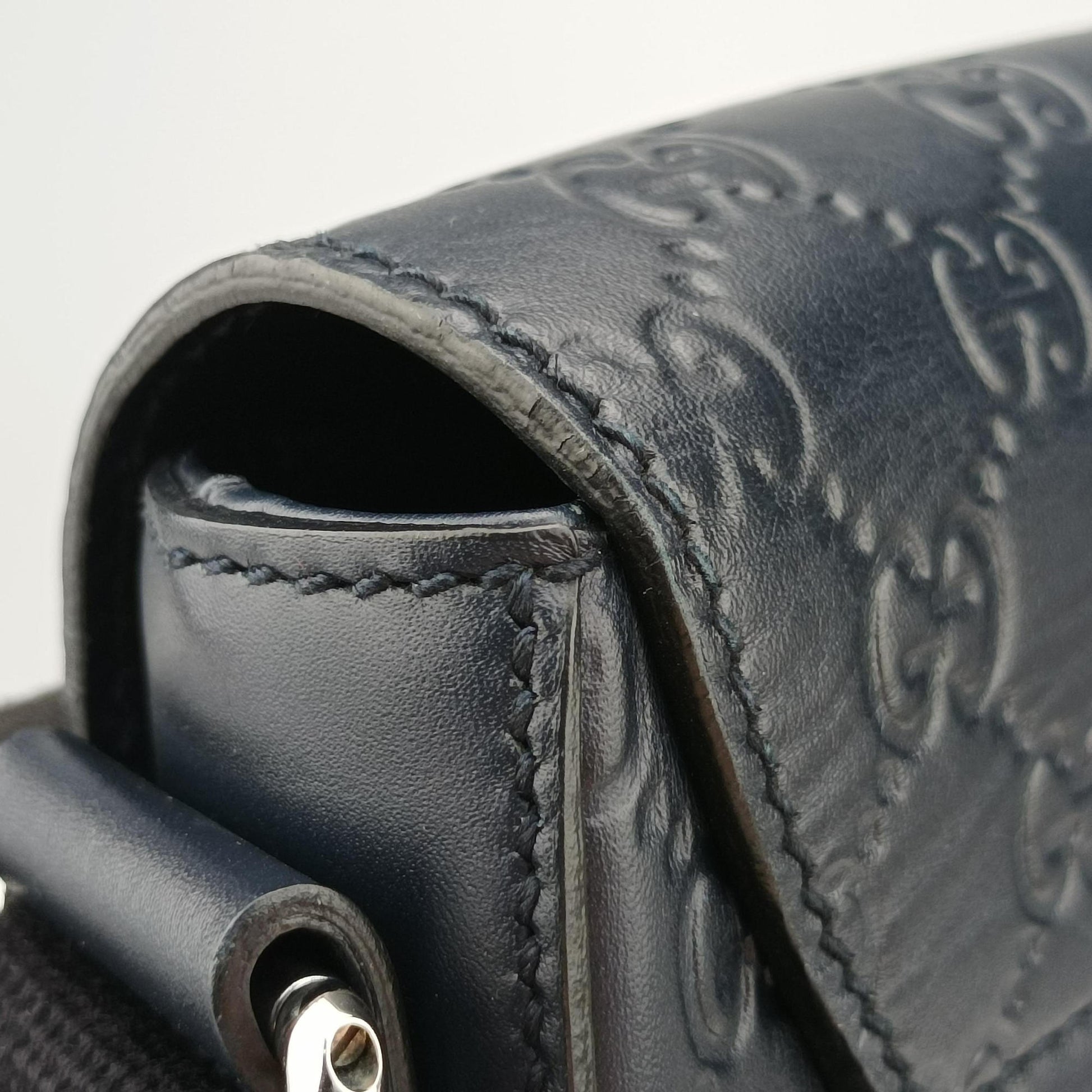 GG Plus GG Supreme Navy Leather 406368 G021229625GGプラス GGスプリーム ネイビー レザー 406368 G021229625