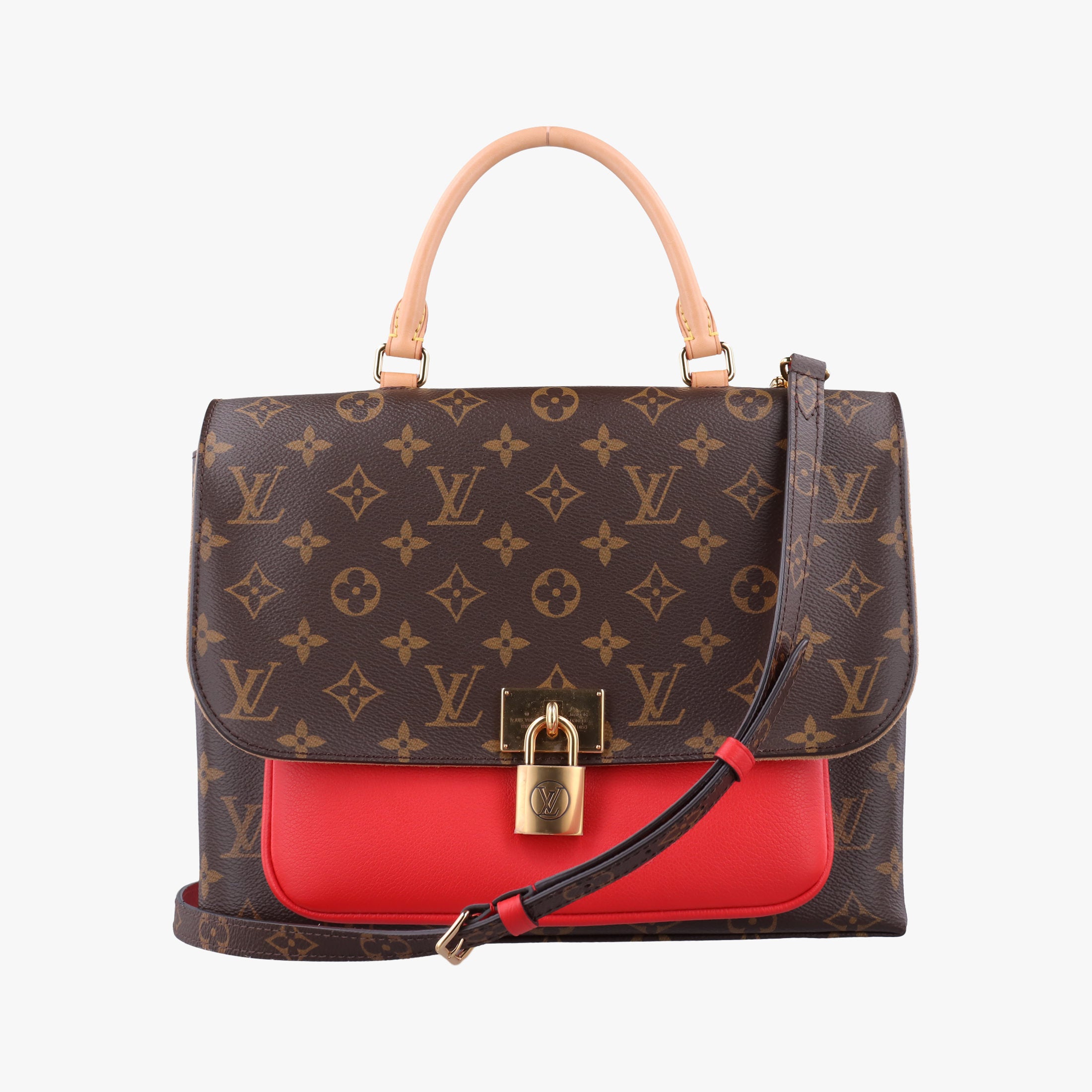 MARIGNAN Brown×COQUELICOT Monogram Canvas×calf leather M44286 FL2108マリニャン モノグラム/ブラウン×コクリコ モノグラムキャンバス×カーフレザー M44286 FL2108