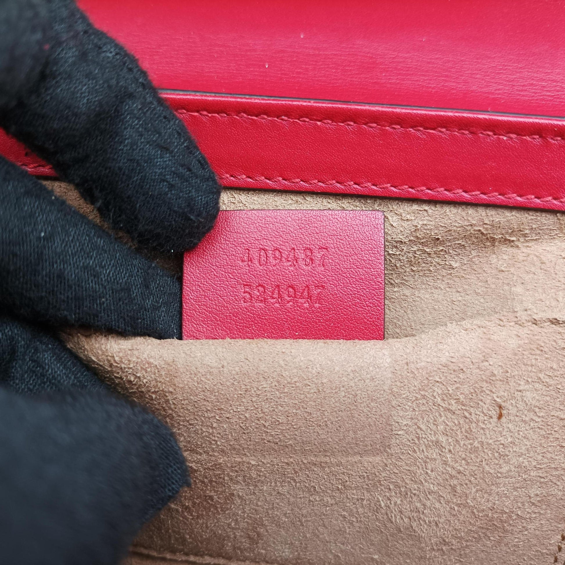 Padlock beige×red×pink PVC coated canvas×Leather 409487 H018683326パドロック ベージュ×レッド×ピンク PVCコーティングキャンバス×レザー 409487 H018683326