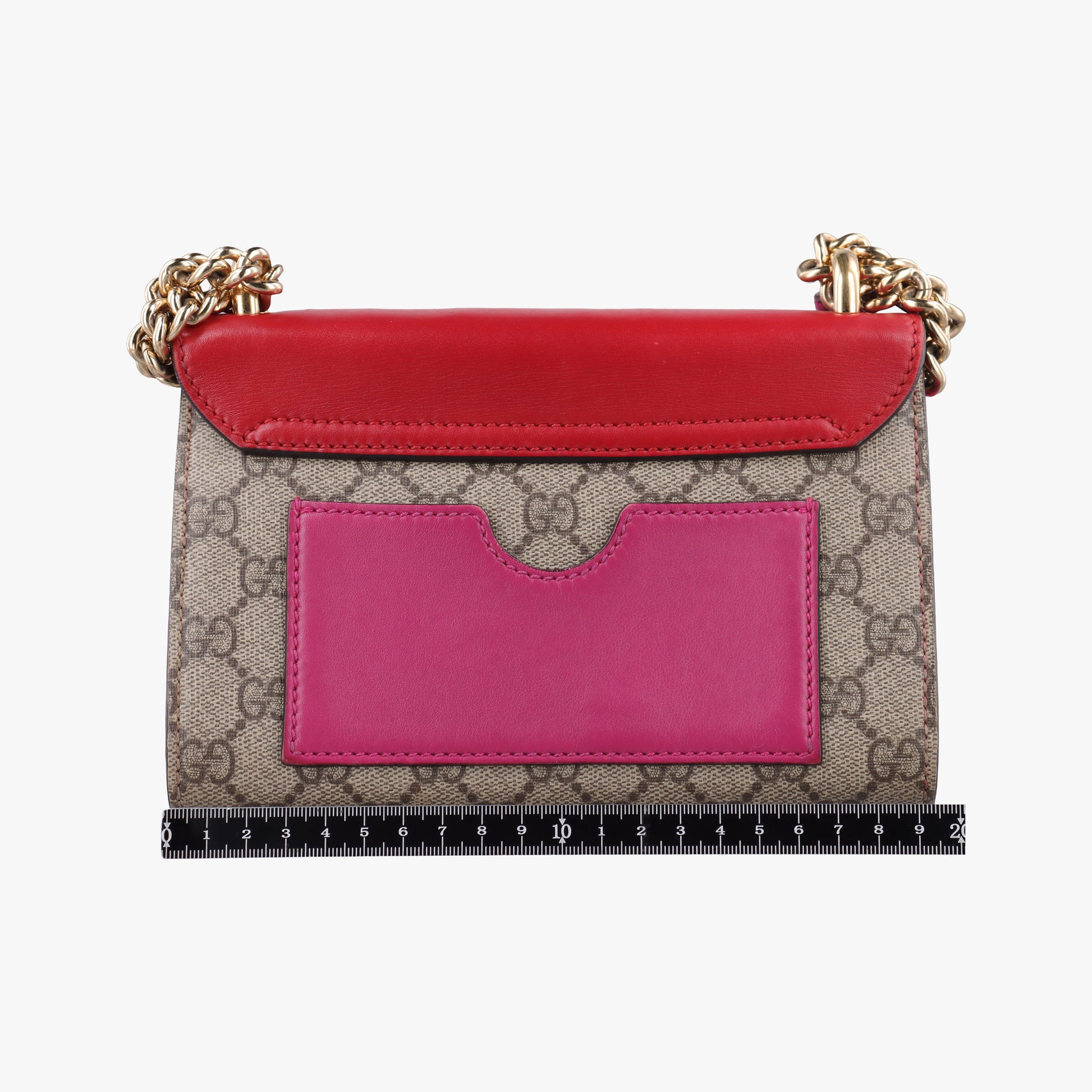 Padlock beige×red×pink PVC coated canvas×Leather 409487 H018683326パドロック ベージュ×レッド×ピンク PVCコーティングキャンバス×レザー 409487 H018683326