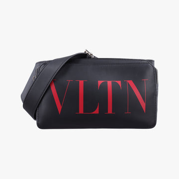 VLTN Print Black Leather VLTN プリント ブラック レザー 