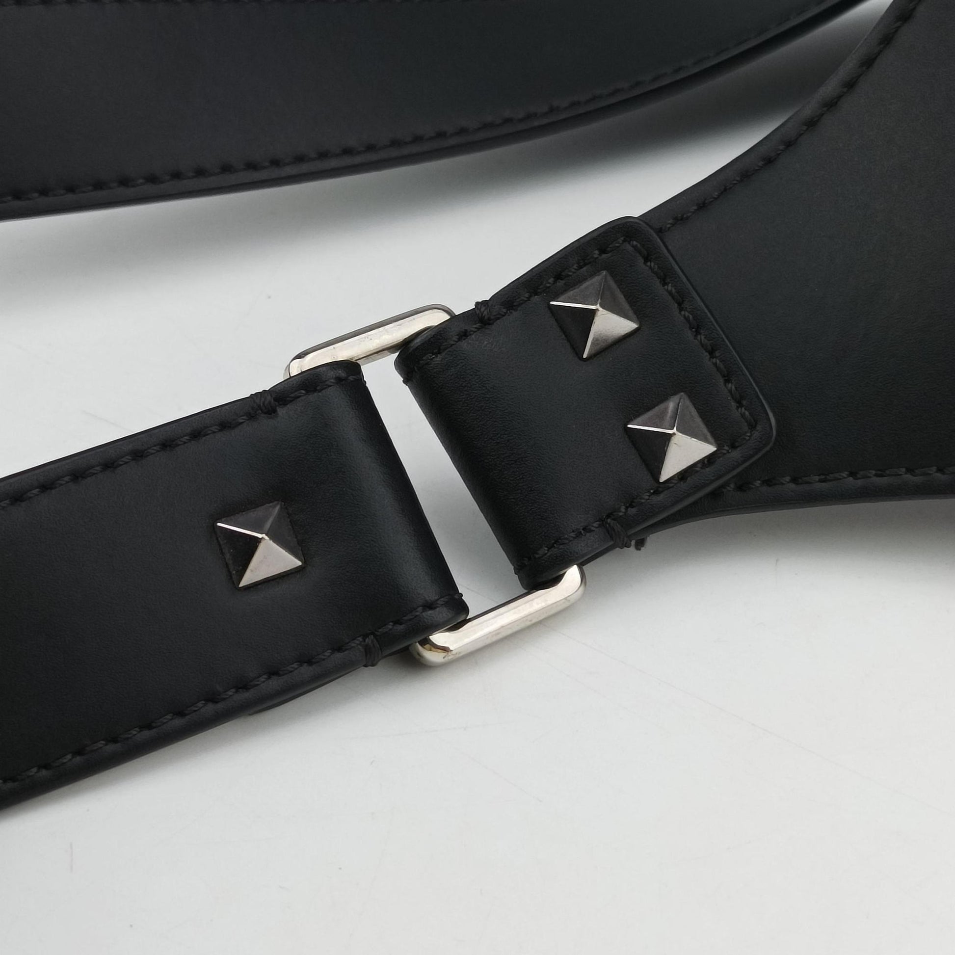 VLTN Print Black Leather VLTN プリント ブラック レザー 
