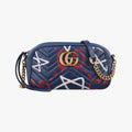 GG Marmont navy×Multicolour Leather 447632 C020665521GGマーモント ネイビー×マルチカラー レザー 447632 C020665521