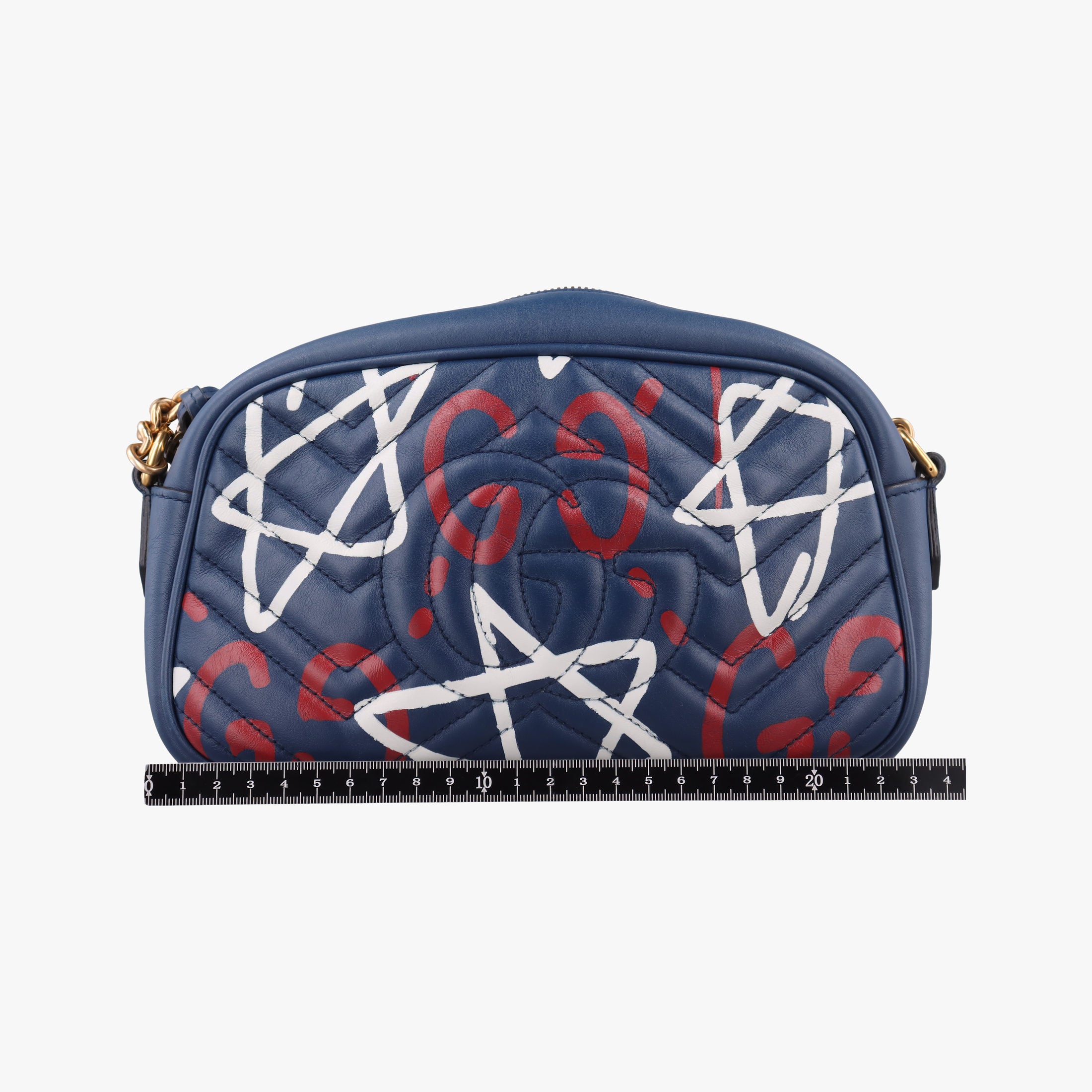 GG Marmont navy×Multicolour Leather 447632 C020665521GGマーモント ネイビー×マルチカラー レザー 447632 C020665521