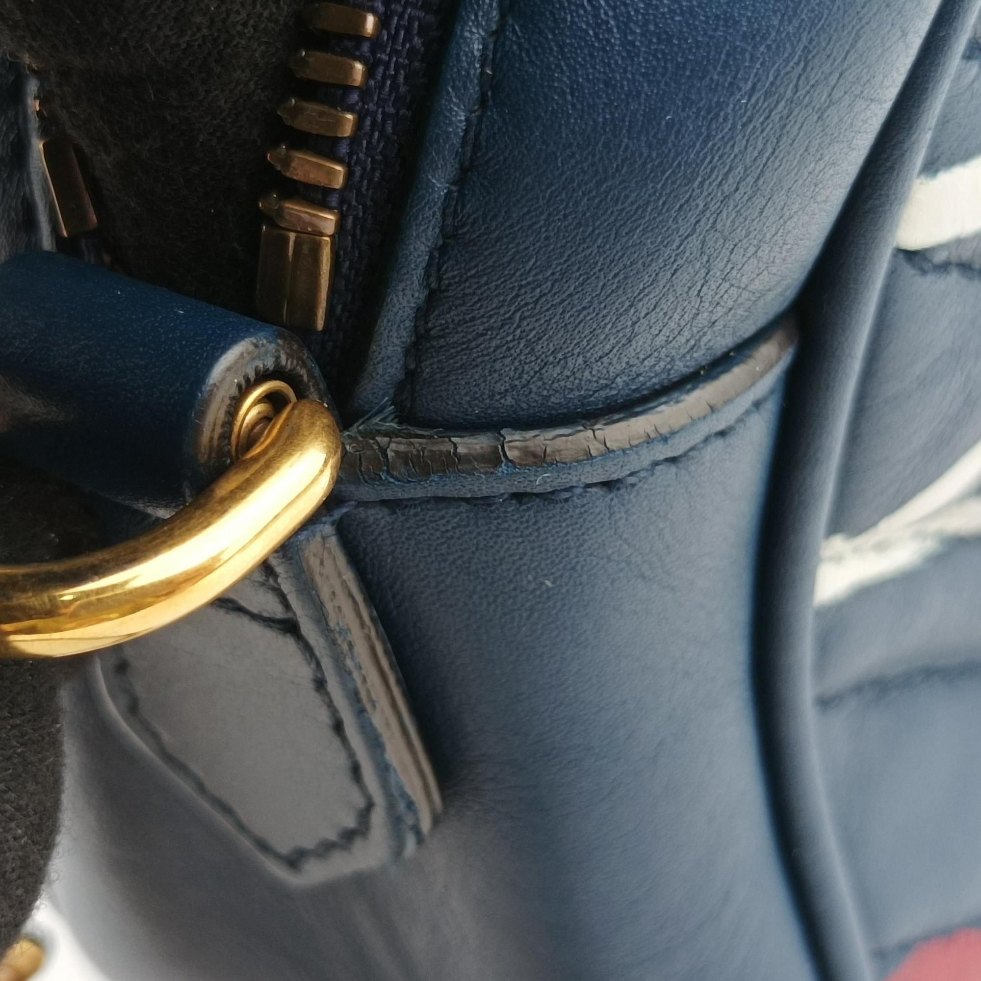 GG Marmont navy×Multicolour Leather 447632 C020665521GGマーモント ネイビー×マルチカラー レザー 447632 C020665521