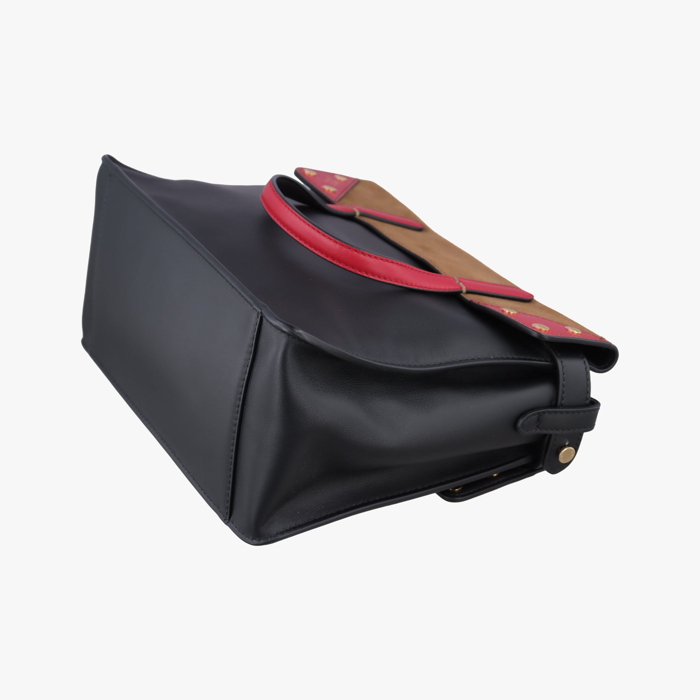 Flip black×red×brown Leather× Suede 8TB302 8TB302-A6CG-199-0189フリップ ブラック×レッド×ブラウン レザー×スエード 8TB302 8TB302-A6CG-199-0189