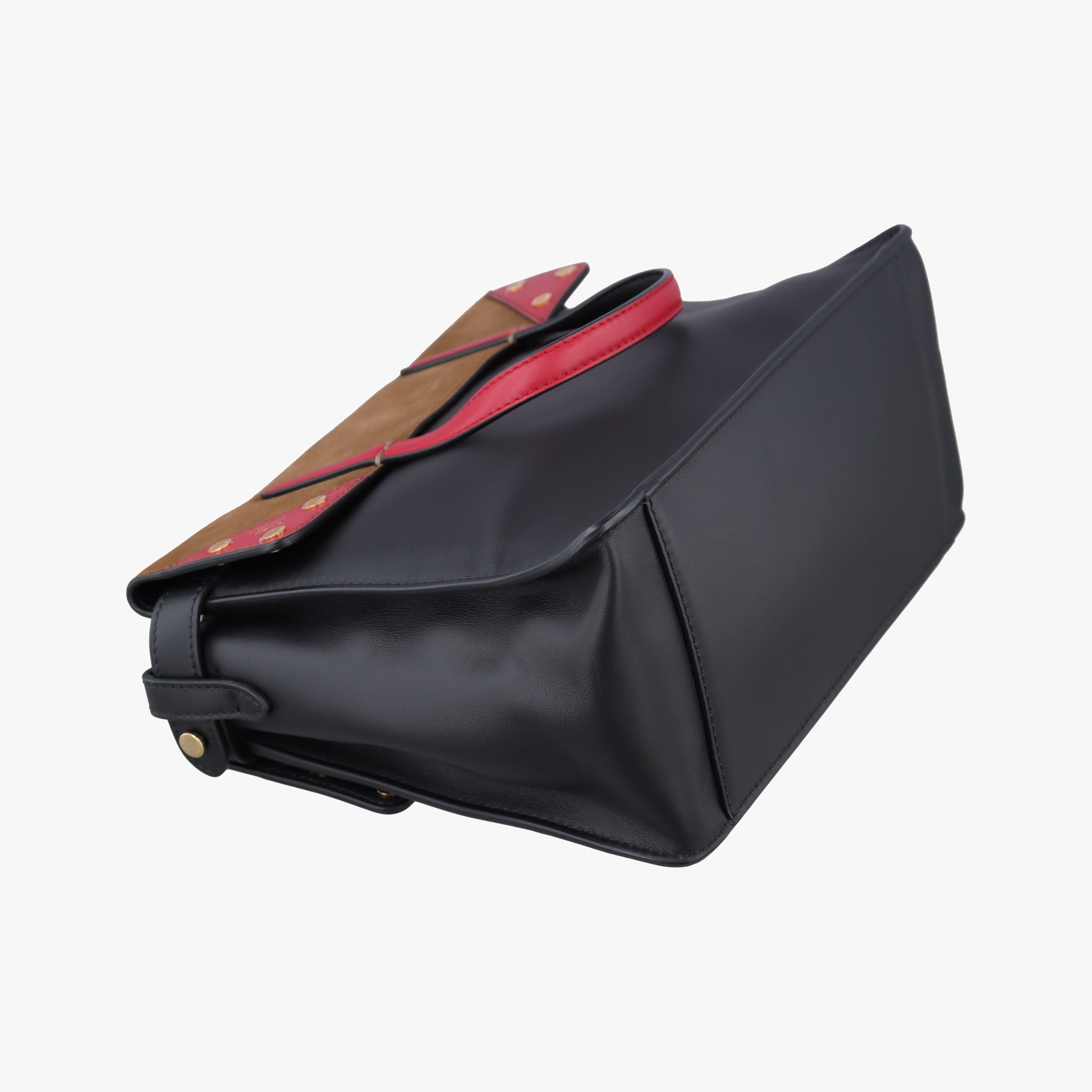 Flip black×red×brown Leather× Suede 8TB302 8TB302-A6CG-199-0189フリップ ブラック×レッド×ブラウン レザー×スエード 8TB302 8TB302-A6CG-199-0189