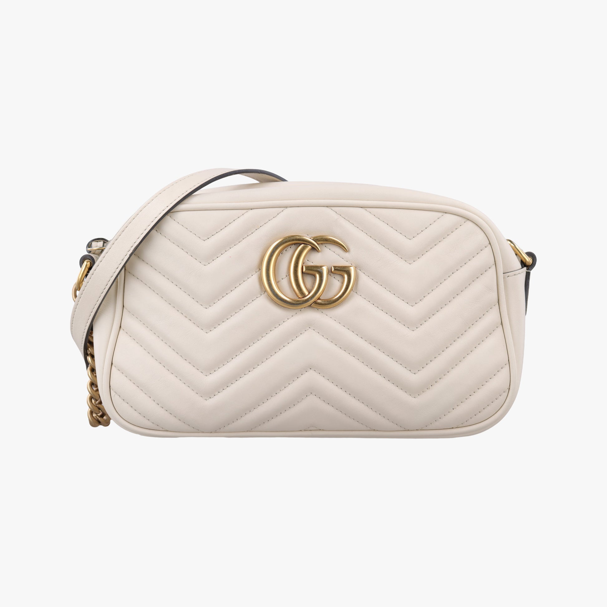 GG Marmont White Leather 447632 A029700467GGマーモント ホワイト レザー 447632 A029700467