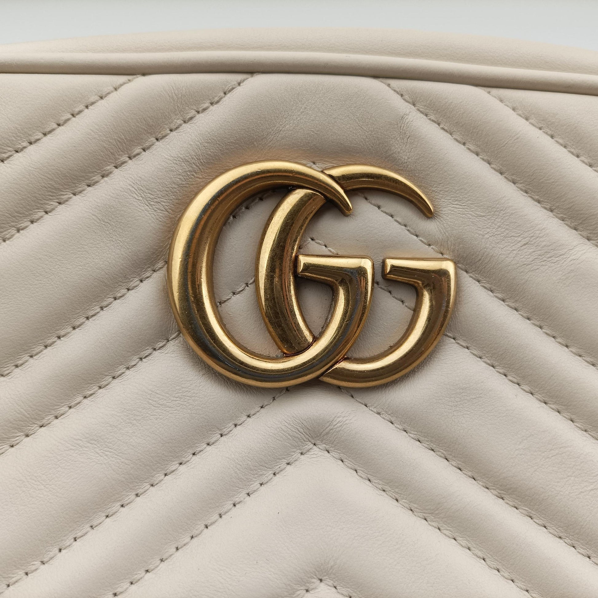 GG Marmont White Leather 447632 A029700467GGマーモント ホワイト レザー 447632 A029700467