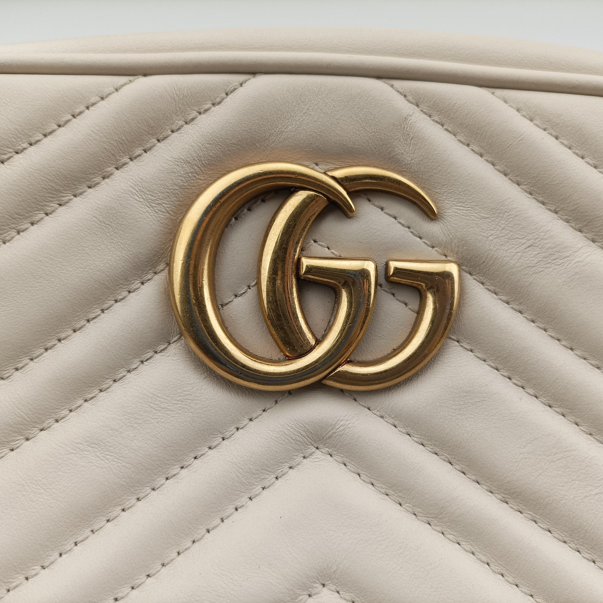 GG Marmont White Leather 447632 A029700467GGマーモント ホワイト レザー 447632 A029700467