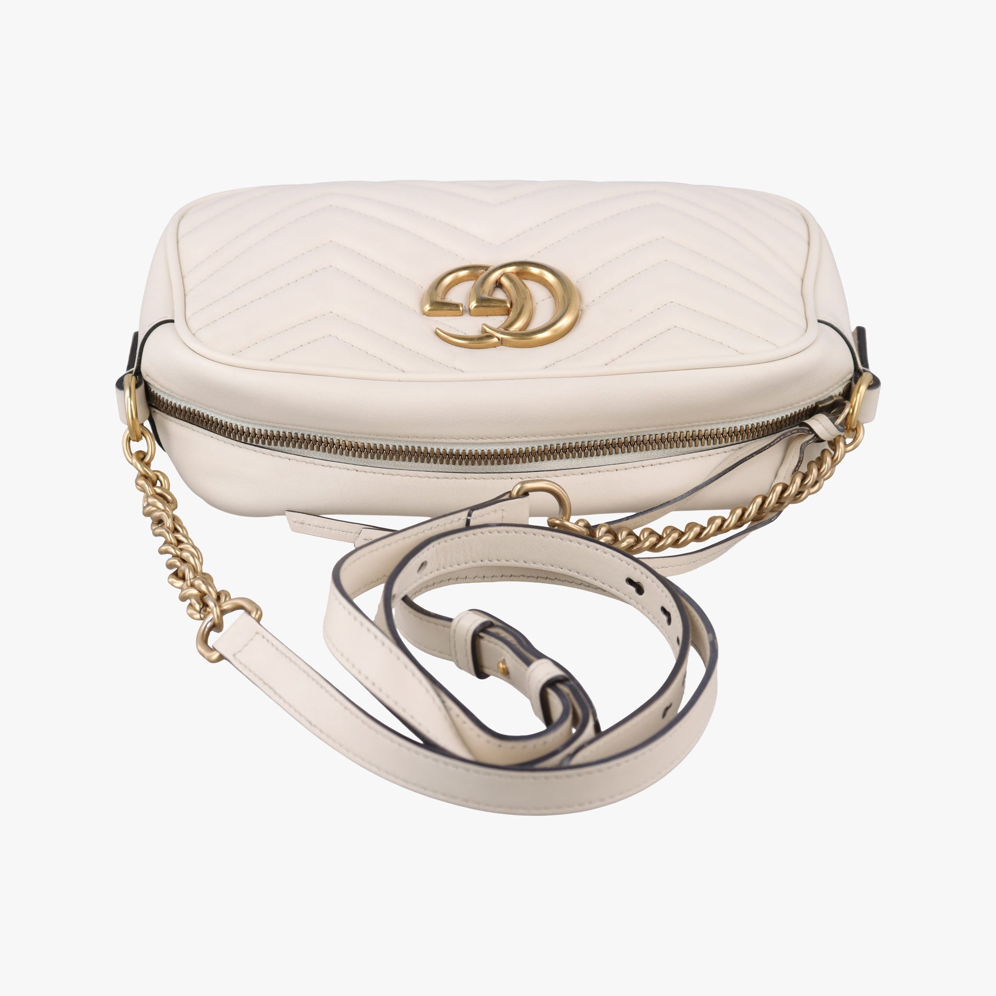 GG Marmont White Leather 447632 A029700467GGマーモント ホワイト レザー 447632 A029700467
