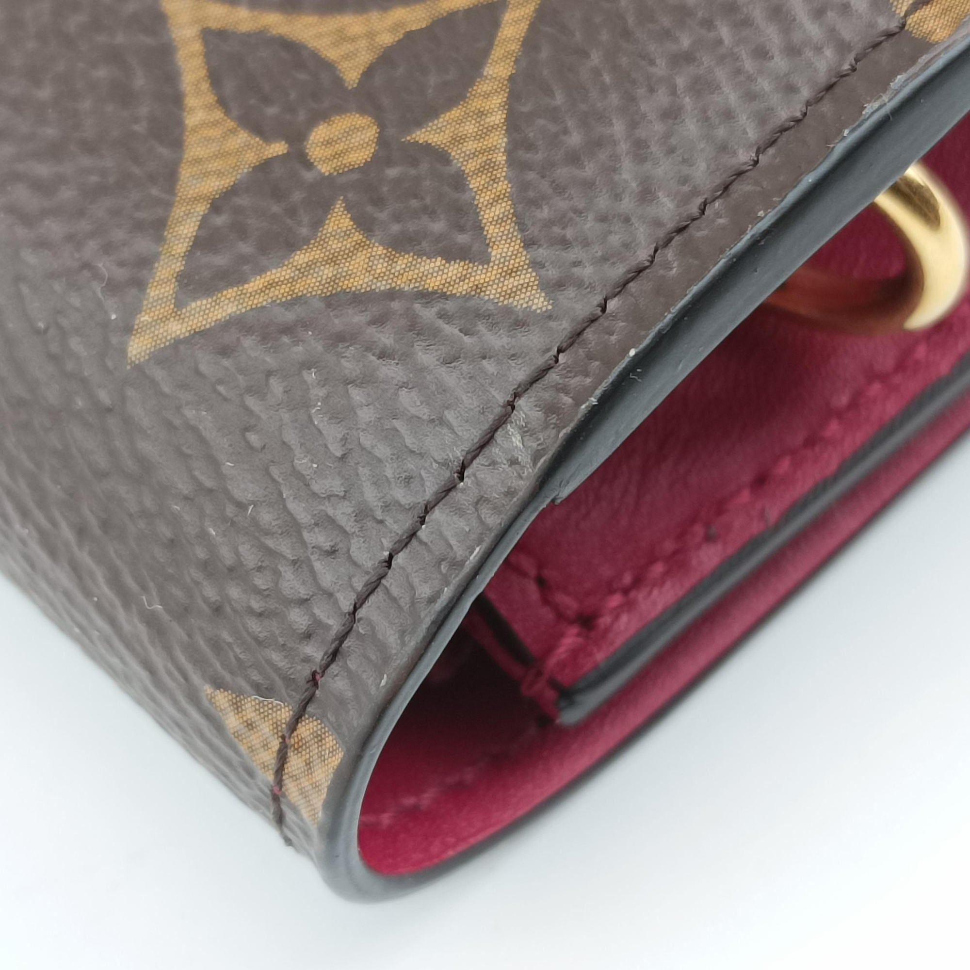 Flore Chain brown×FUCHSIA Monogram Porte Feuille ×calf leather M69578 SP4128フロール チェーン モノグラム/ブラウン×フューシャ モノグラムポルトフォイユ×カーフレザー M69578 SP4128