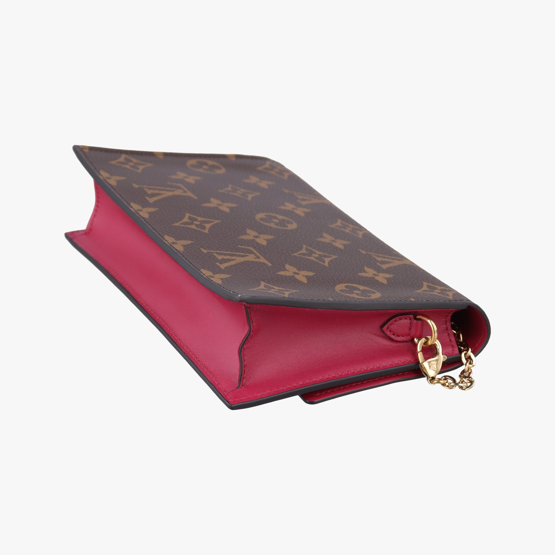 Flore Chain brown×FUCHSIA Monogram Porte Feuille ×calf leather M69578 SP4128フロール チェーン モノグラム/ブラウン×フューシャ モノグラムポルトフォイユ×カーフレザー M69578 SP4128