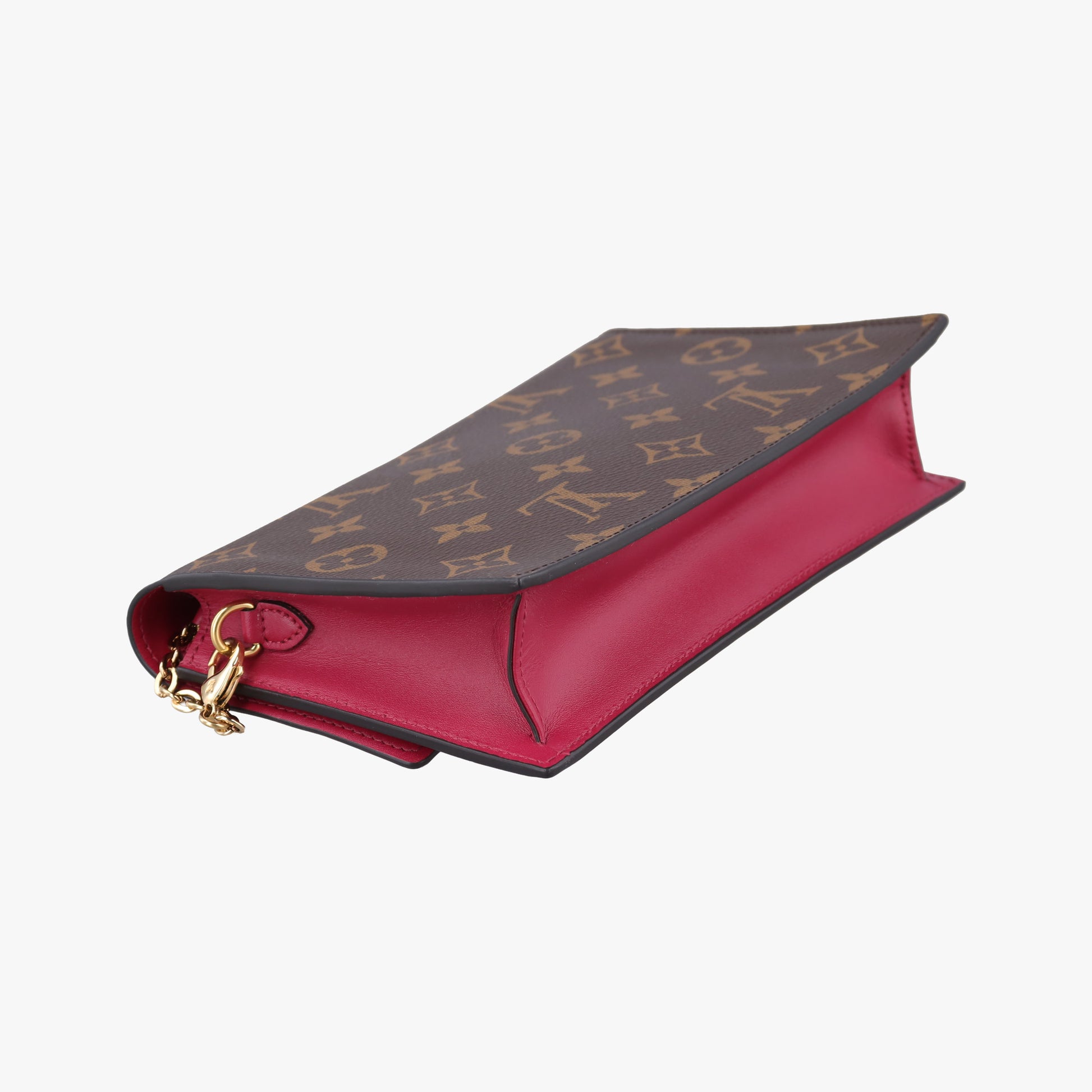 Flore Chain brown×FUCHSIA Monogram Porte Feuille ×calf leather M69578 SP4128フロール チェーン モノグラム/ブラウン×フューシャ モノグラムポルトフォイユ×カーフレザー M69578 SP4128
