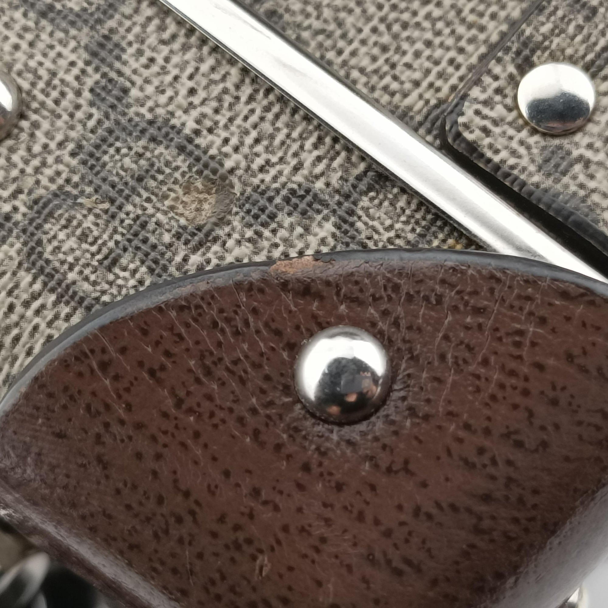 Padlock Brown PVC coated canvas×Leather 588351 パドロック ブラウン PVCコーティングキャンバス×レザー 588351 