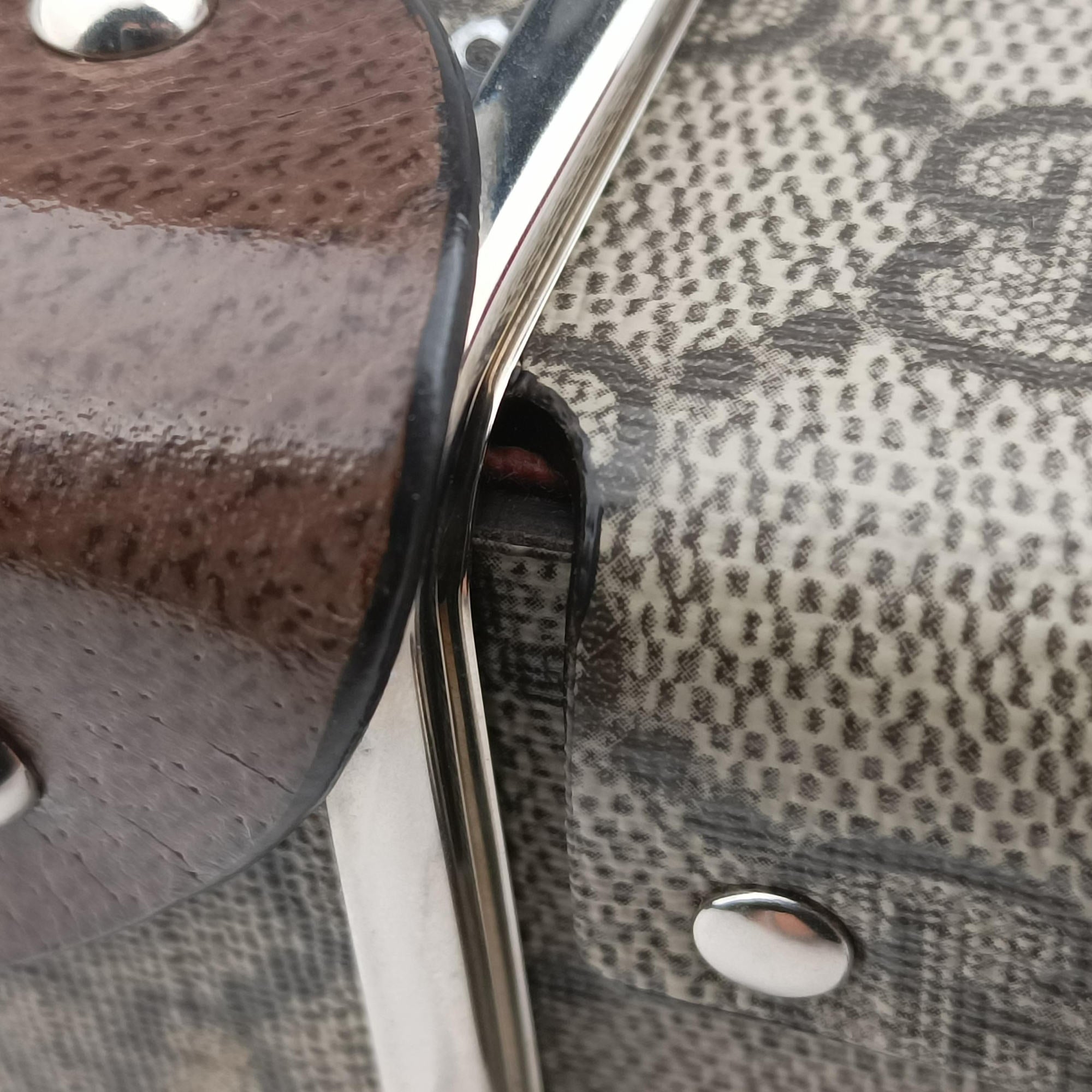 Padlock Brown PVC coated canvas×Leather 588351 パドロック ブラウン PVCコーティングキャンバス×レザー 588351 